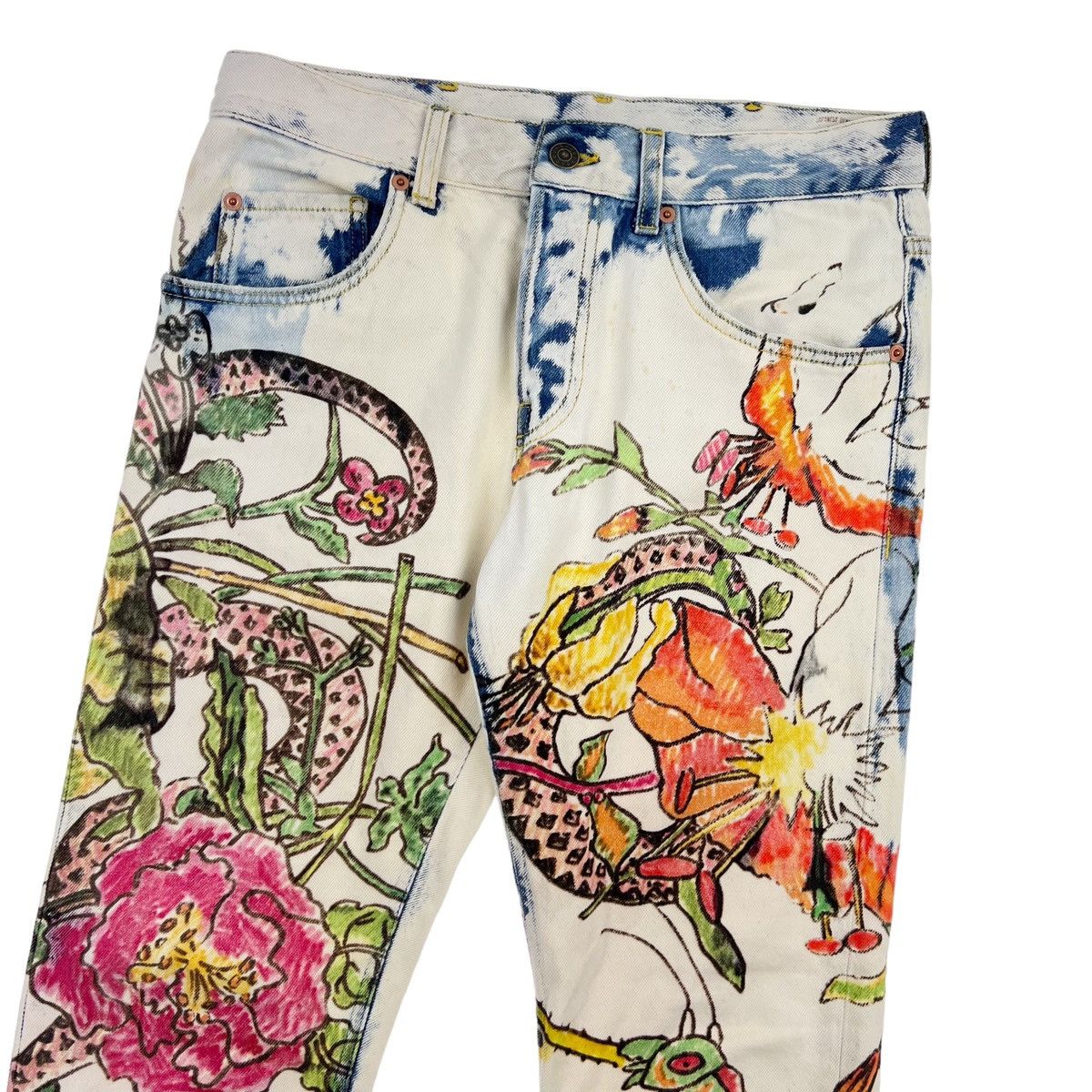 Gucci Painted Slim Fit Jeans