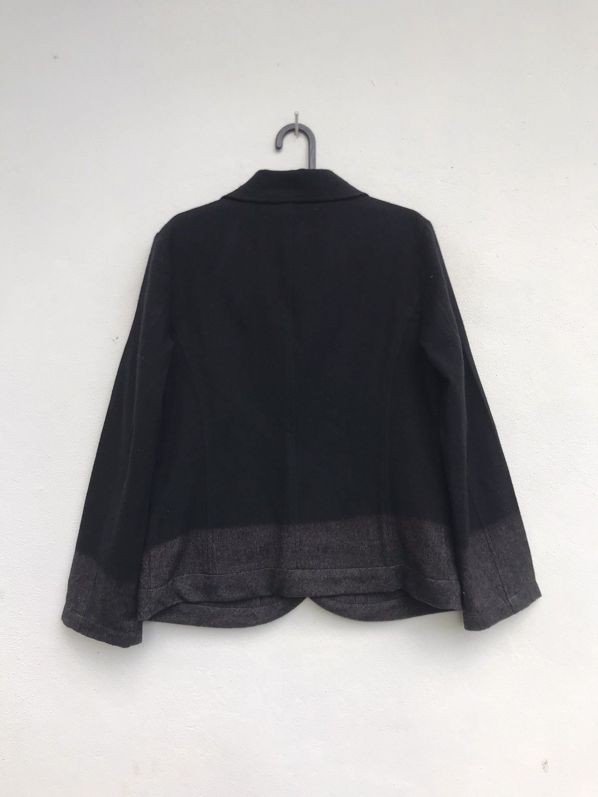 Issey Miyake Plantation by Issey Miyake Two-tone Wool Jacket Women Size M / US 6-8 / IT 42-44 - 2 Thumbnail