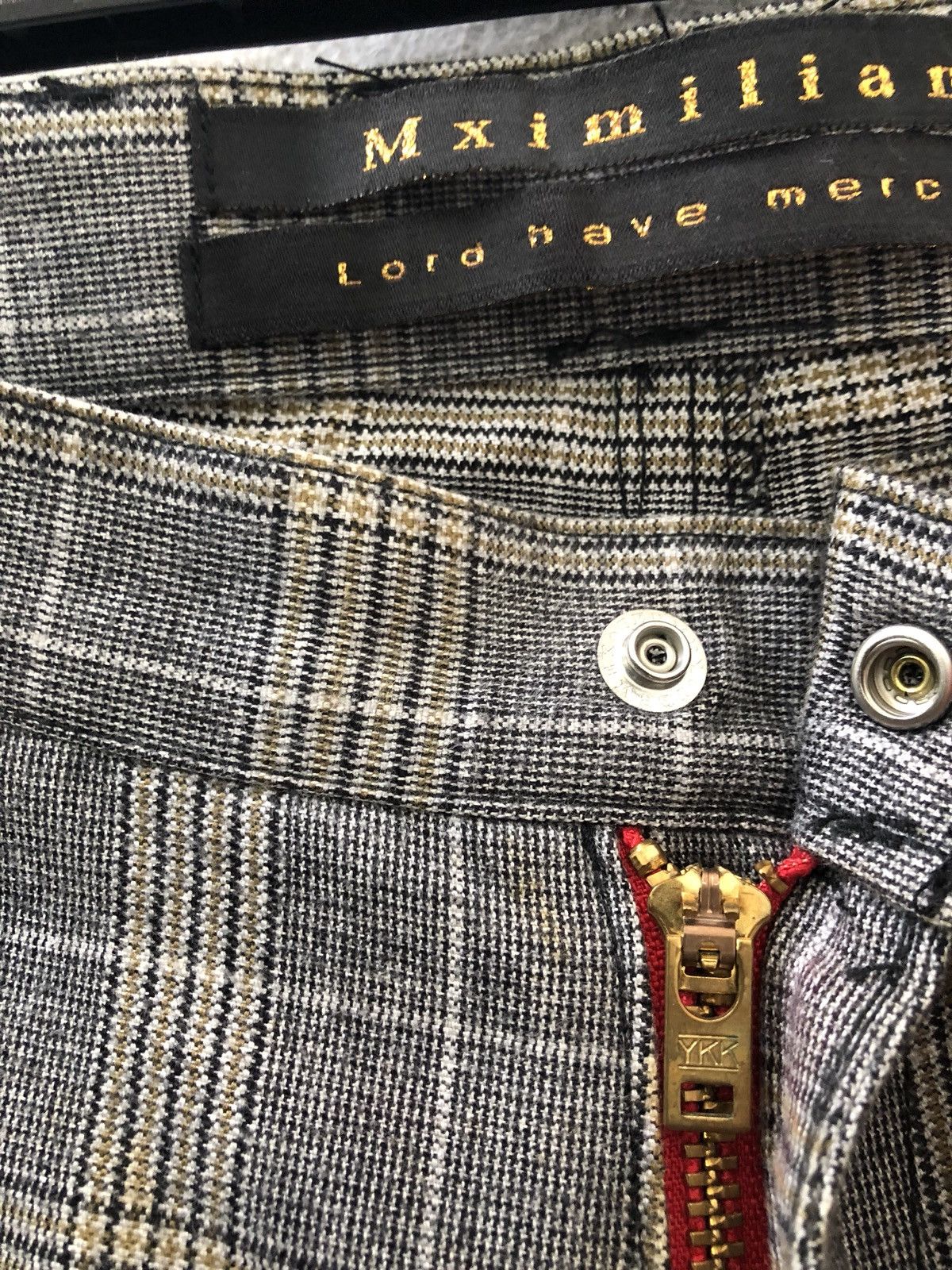 Vintage Mximilian Japan Checkered Bondage Cargo Trouser Pant Size US 31 - 6 Thumbnail