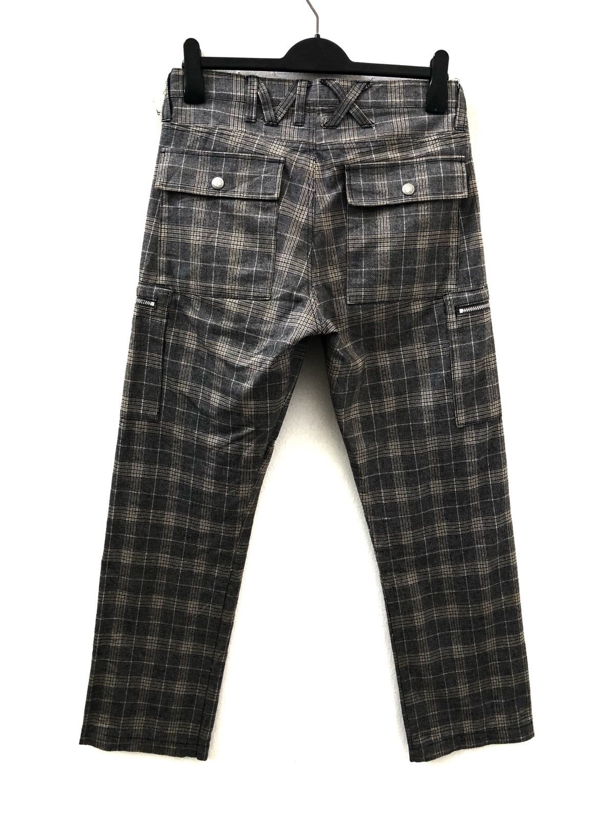 Vintage Mximilian Japan Checkered Bondage Cargo Trouser Pant Size US 31 - 8 Thumbnail