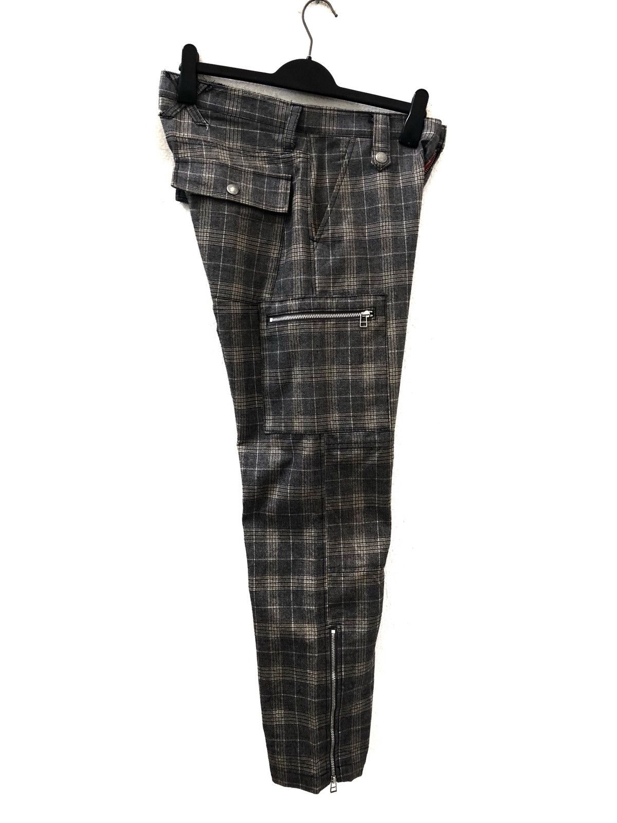 Vintage Mximilian Japan Checkered Bondage Cargo Trouser Pant Size US 31 - 11 Thumbnail