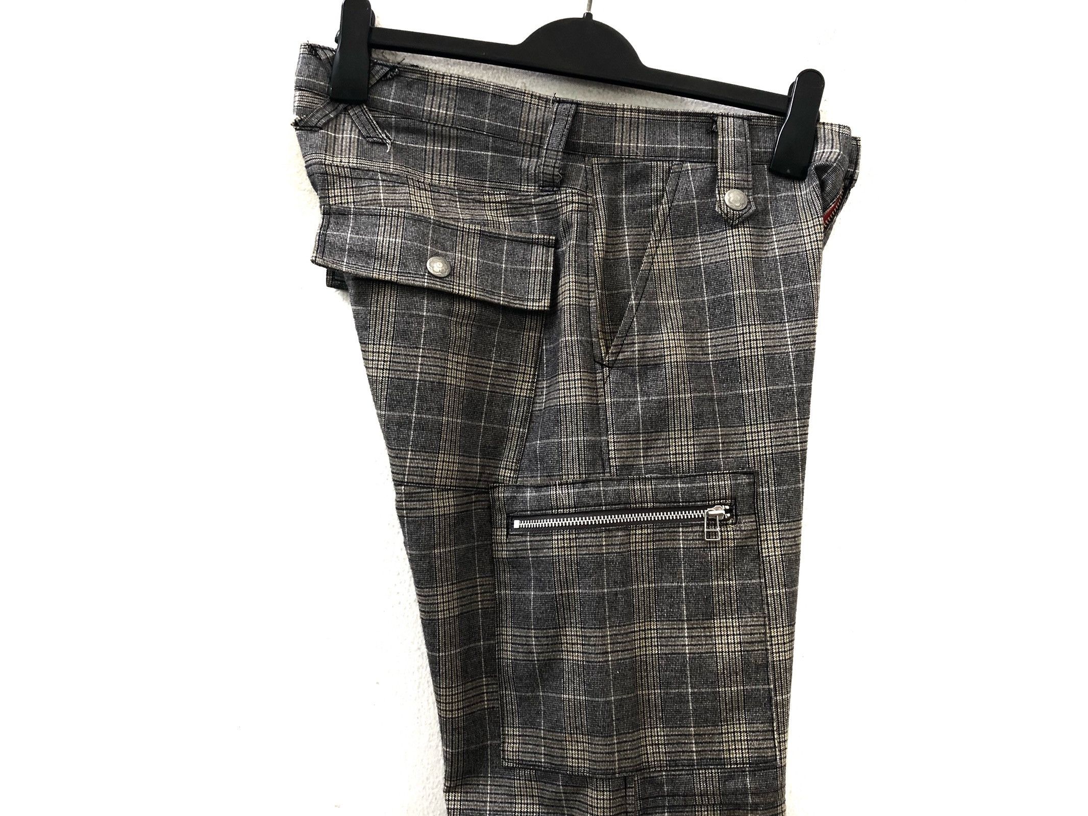 Vintage Mximilian Japan Checkered Bondage Cargo Trouser Pant Size US 31 - 12 Thumbnail