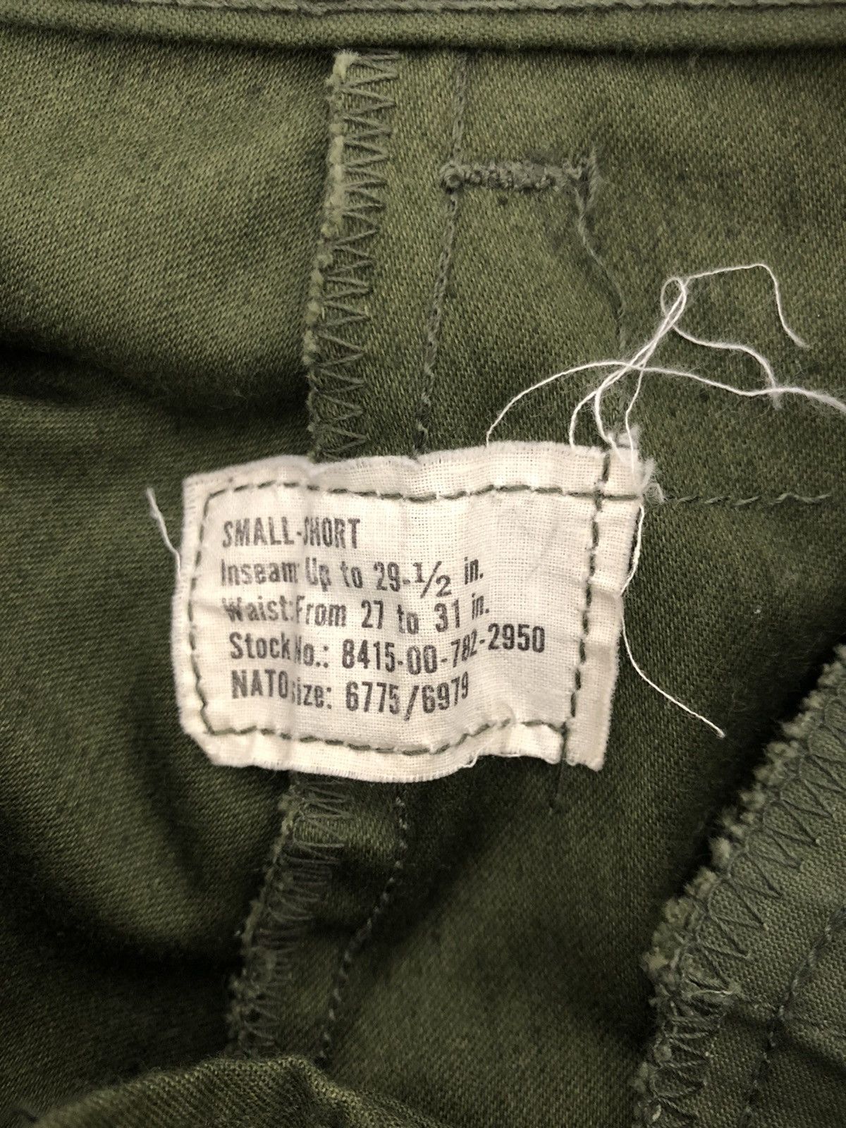 Vintage 1976 Vietnam War Military Olive Green Cargo Trouser Pant Size US 30 / EU 46 - 17 Thumbnail