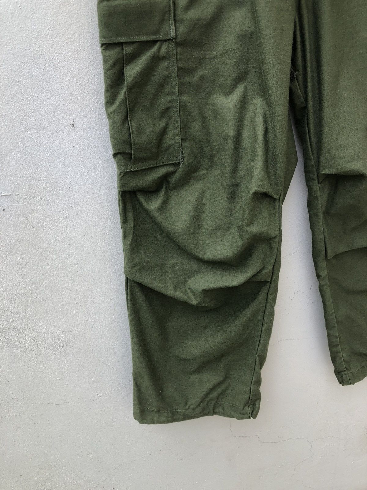 Vintage 1976 Vietnam War Military Olive Green Cargo Trouser Pant Size US 30 / EU 46 - 4 Thumbnail