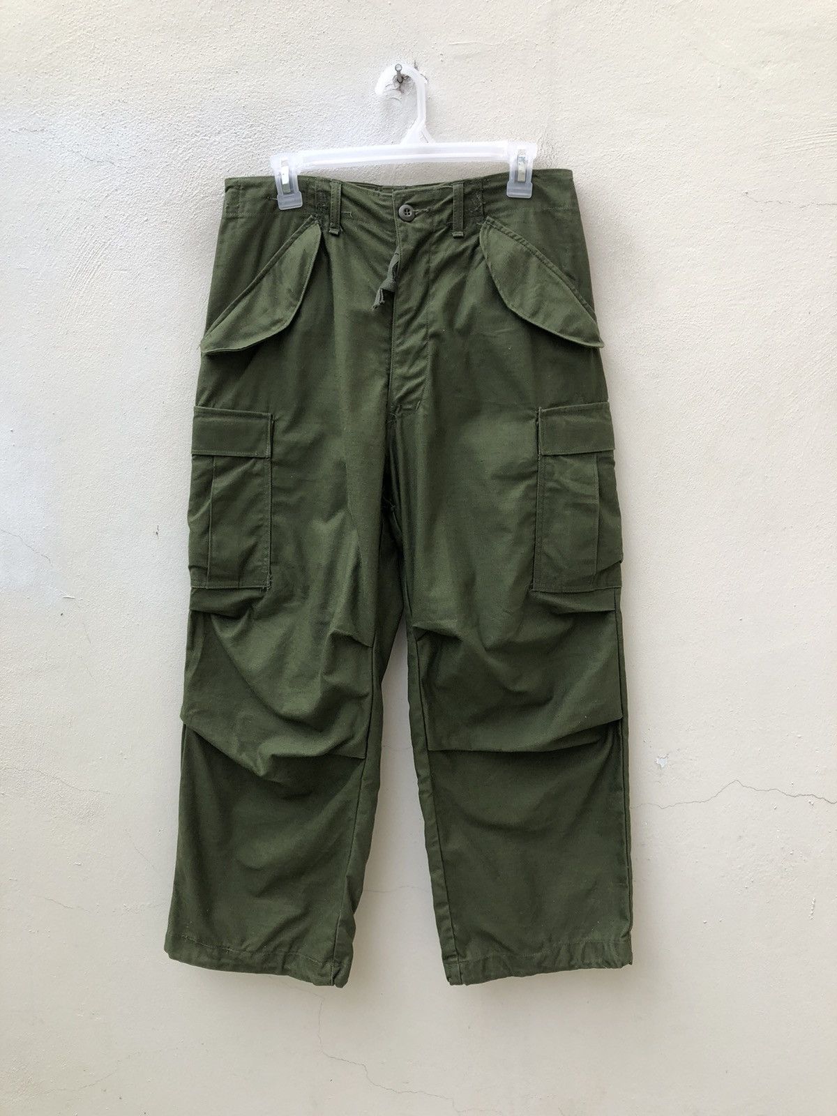 Vintage 1976 Vietnam War Military Olive Green Cargo Trouser Pant Size US 30 / EU 46 - 1 Thumbnail