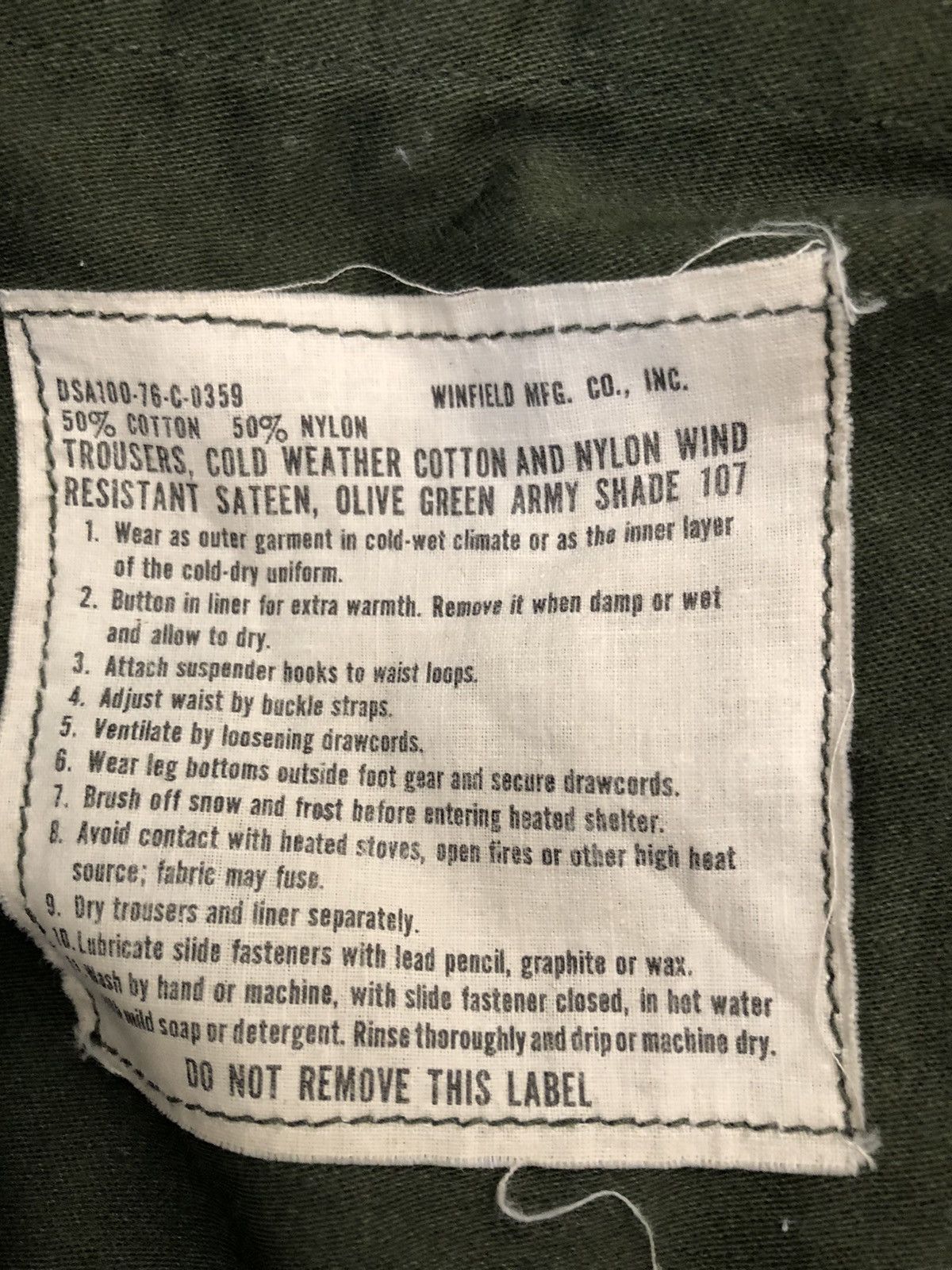 Vintage 1976 Vietnam War Military Olive Green Cargo Trouser Pant Size US 30 / EU 46 - 18 Thumbnail