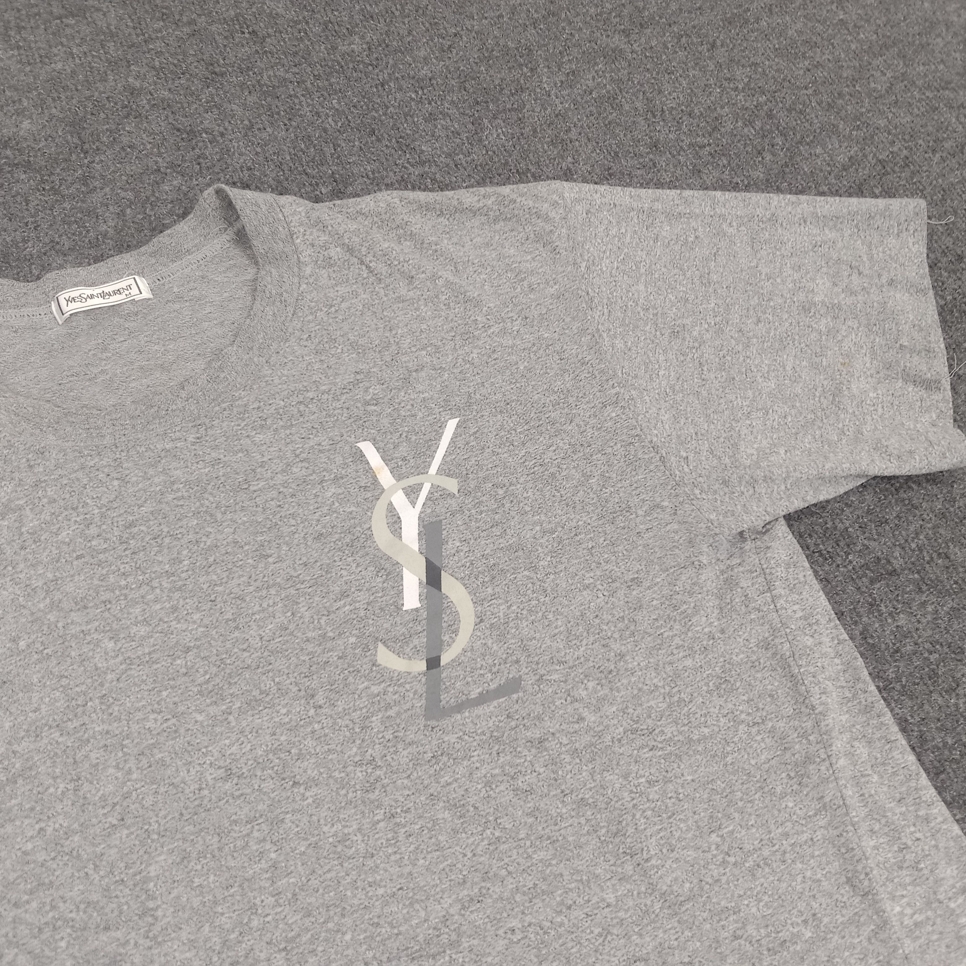 Vintage Yves Saint Laurent Italian Brand Tshirt Size US M / EU 48-50 / 2 - 2 Thumbnail