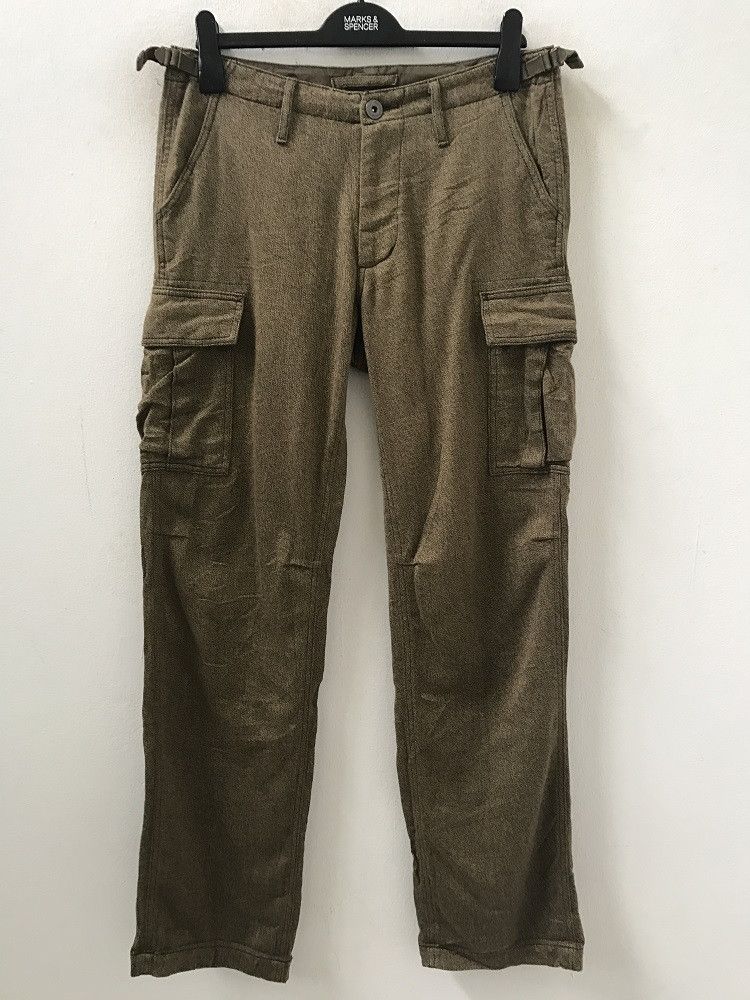 Japanese Brand Surplus Made in Japan Sandy Olive Green Cargo Trouser Pant Size US 30 / EU 46 - 1 Thumbnail