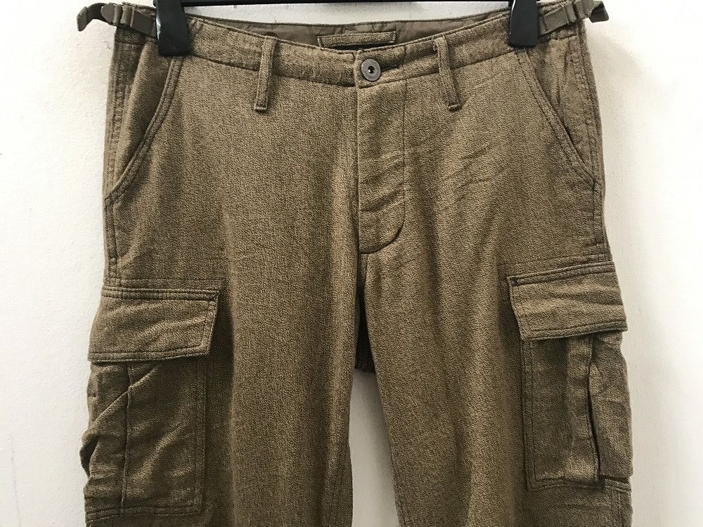 Japanese Brand Surplus Made in Japan Sandy Olive Green Cargo Trouser Pant Size US 30 / EU 46 - 3 Thumbnail