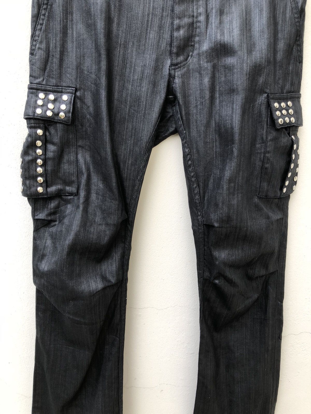 Man Of Moods Man Of Moods Japan Waxed Black Cargo Flare Trouser Pant Size US 30 / EU 46 - 8 Thumbnail