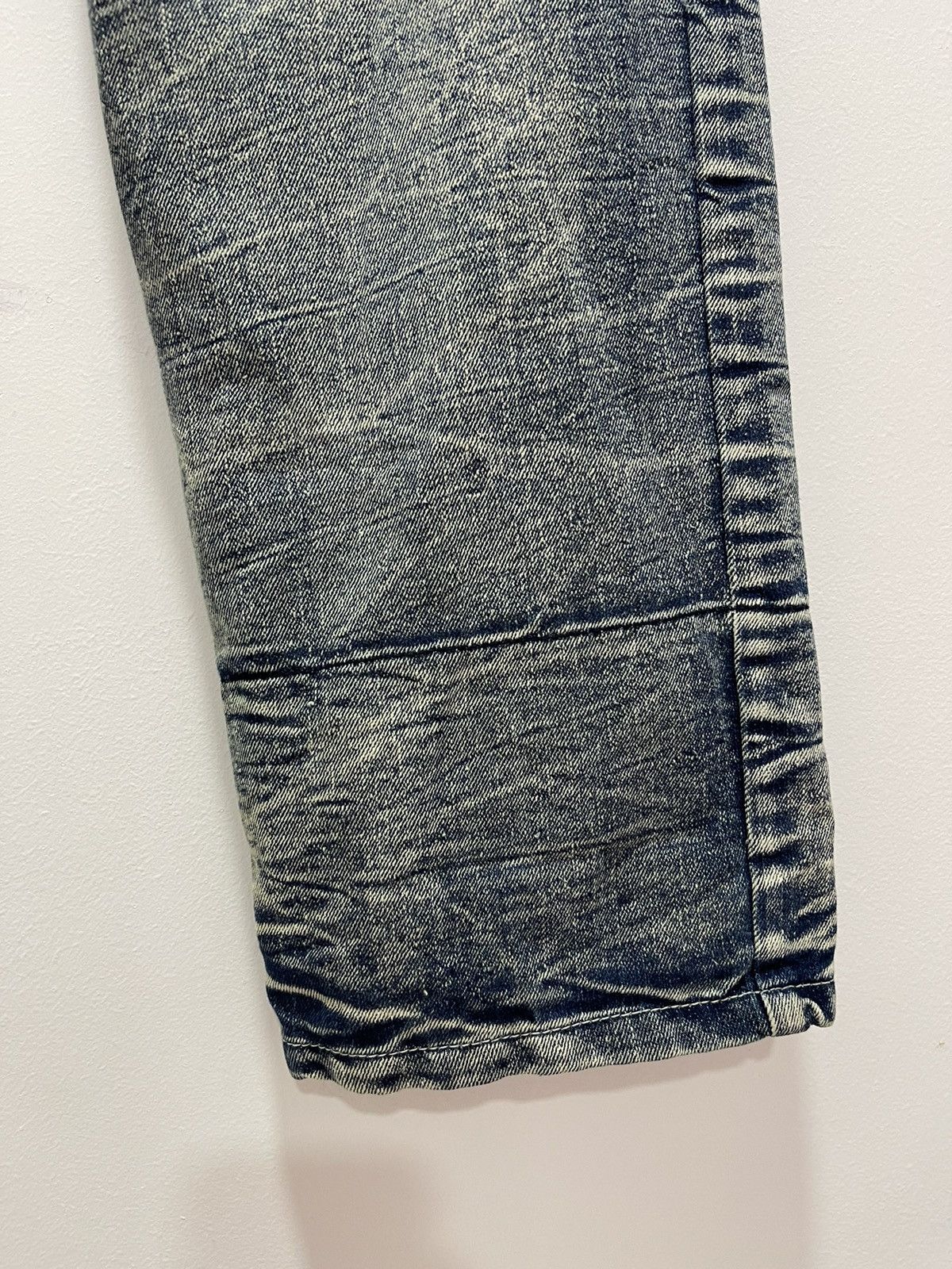 Japanese Brand VINTAGE DOUBLE WAIST RIPPED PATCHWORK STYLE DISTRESSED JEANS Size US 32 / EU 48 - 7 Thumbnail