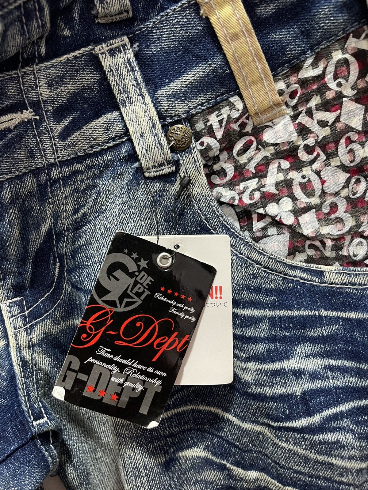 Japanese Brand VINTAGE DOUBLE WAIST RIPPED PATCHWORK STYLE DISTRESSED JEANS Size US 32 / EU 48 - 17 Thumbnail