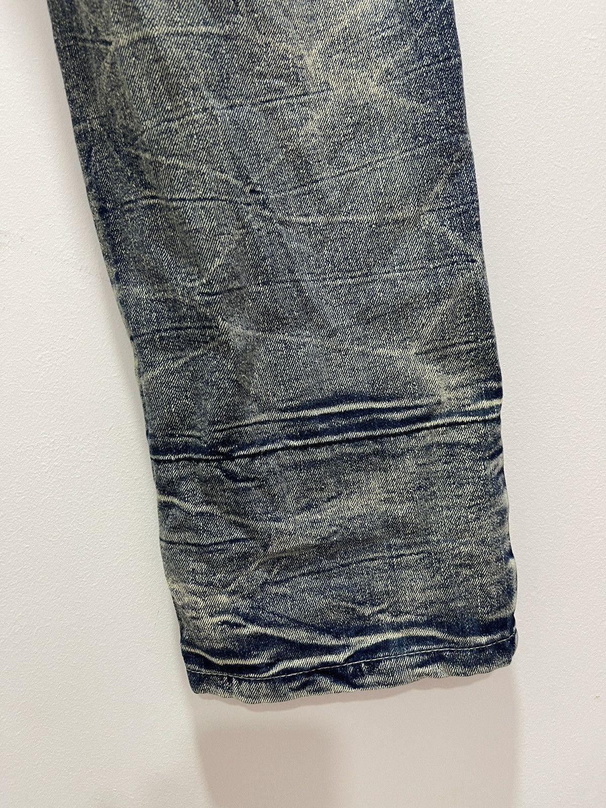 Japanese Brand VINTAGE DOUBLE WAIST RIPPED PATCHWORK STYLE DISTRESSED JEANS Size US 32 / EU 48 - 15 Thumbnail