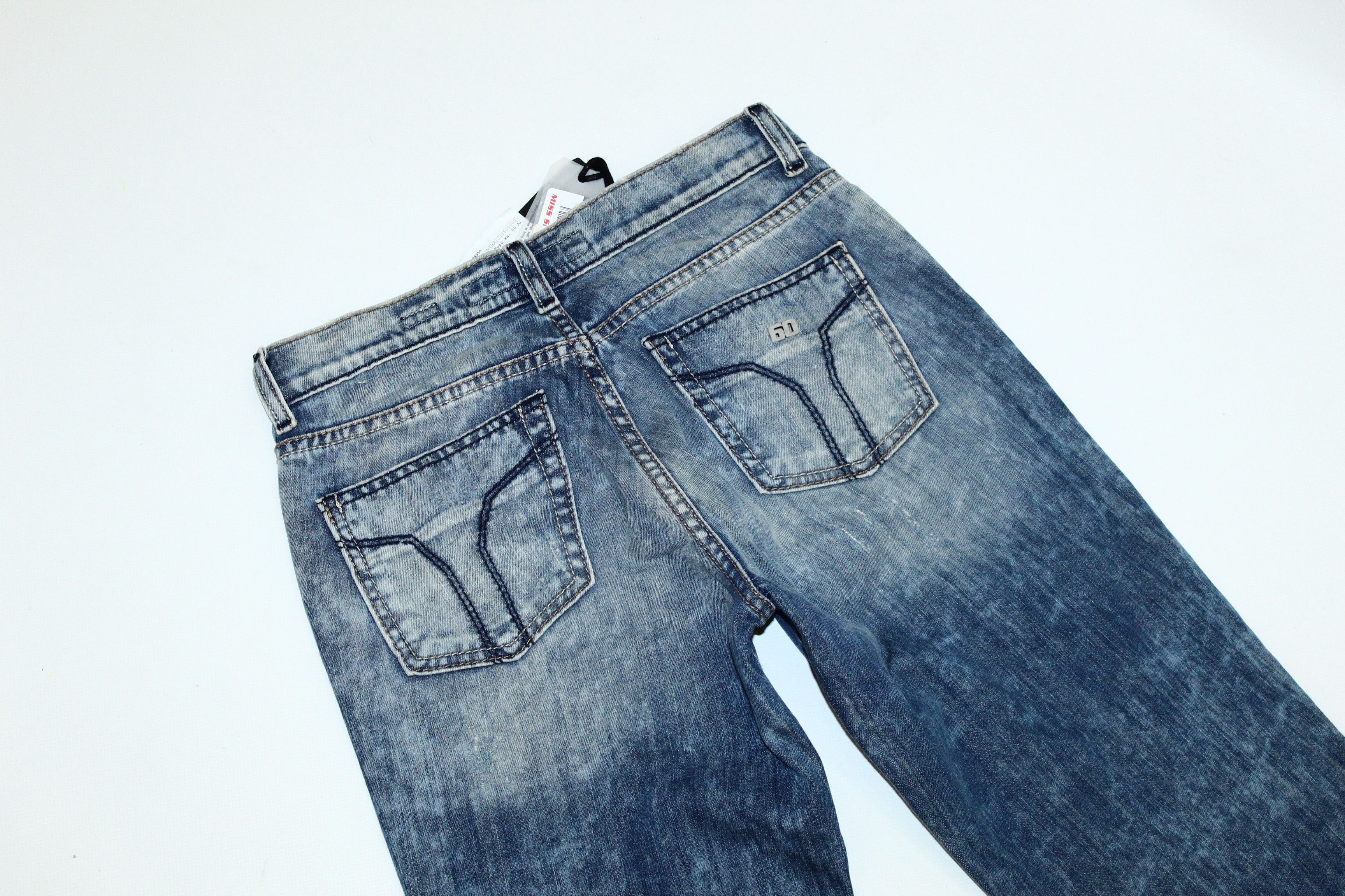 Beauty Beast VTG💥 Miss Sixty x Swarovski Floral Satin trim skinny Jeans Size US 28 / EU 44 - 9 Thumbnail