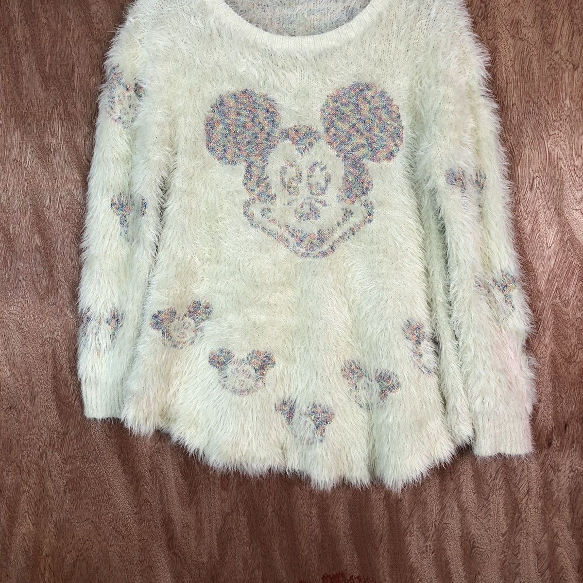 Cartoon Network × Japanese Brand Mickey Mouse bootleg Shag Shaggy Fur Mohair Knitwear #6687 Size M / US 6-8 / IT 42-44 - 3 Thumbnail