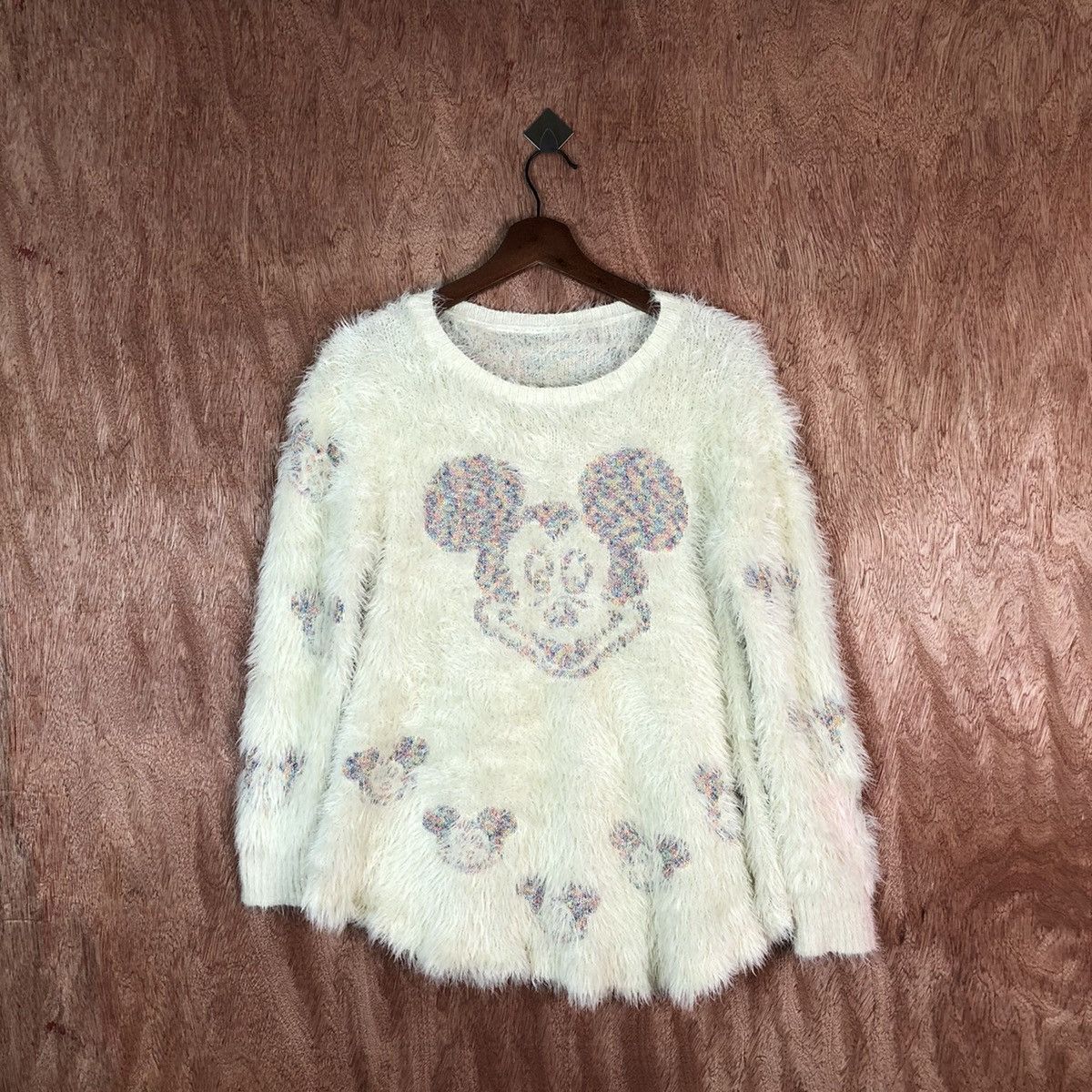 Mickey Mouse bootleg Shag Shaggy Fur Mohair Knitwear #6687
