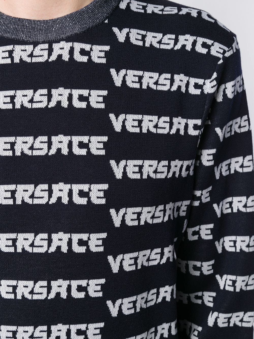 Versace Versace Knitted Logo Sweatshirt Size US L / EU 52-54 / 3 - 2 Thumbnail
