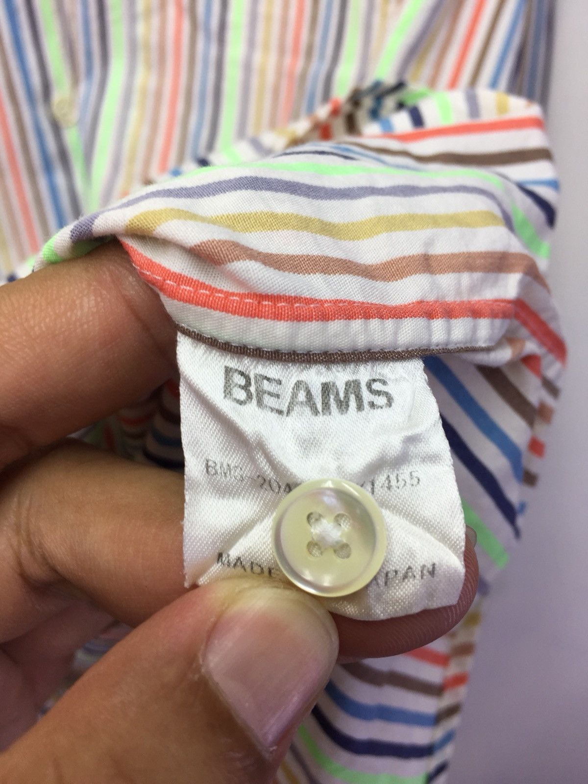 Beams Plus Beams Rainbow Stripe Shirt Made in Japan Size US L / EU 52-54 / 3 - 7 Thumbnail