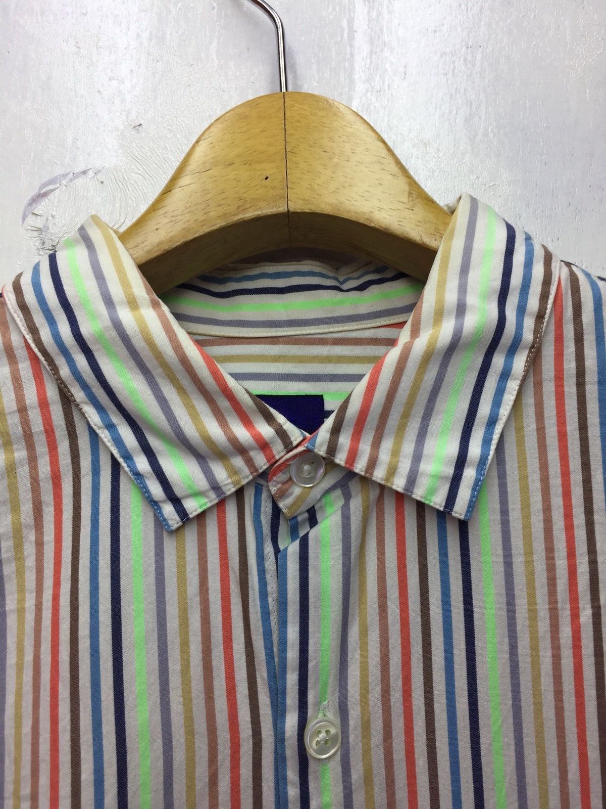 Beams Plus Beams Rainbow Stripe Shirt Made in Japan Size US L / EU 52-54 / 3 - 4 Thumbnail