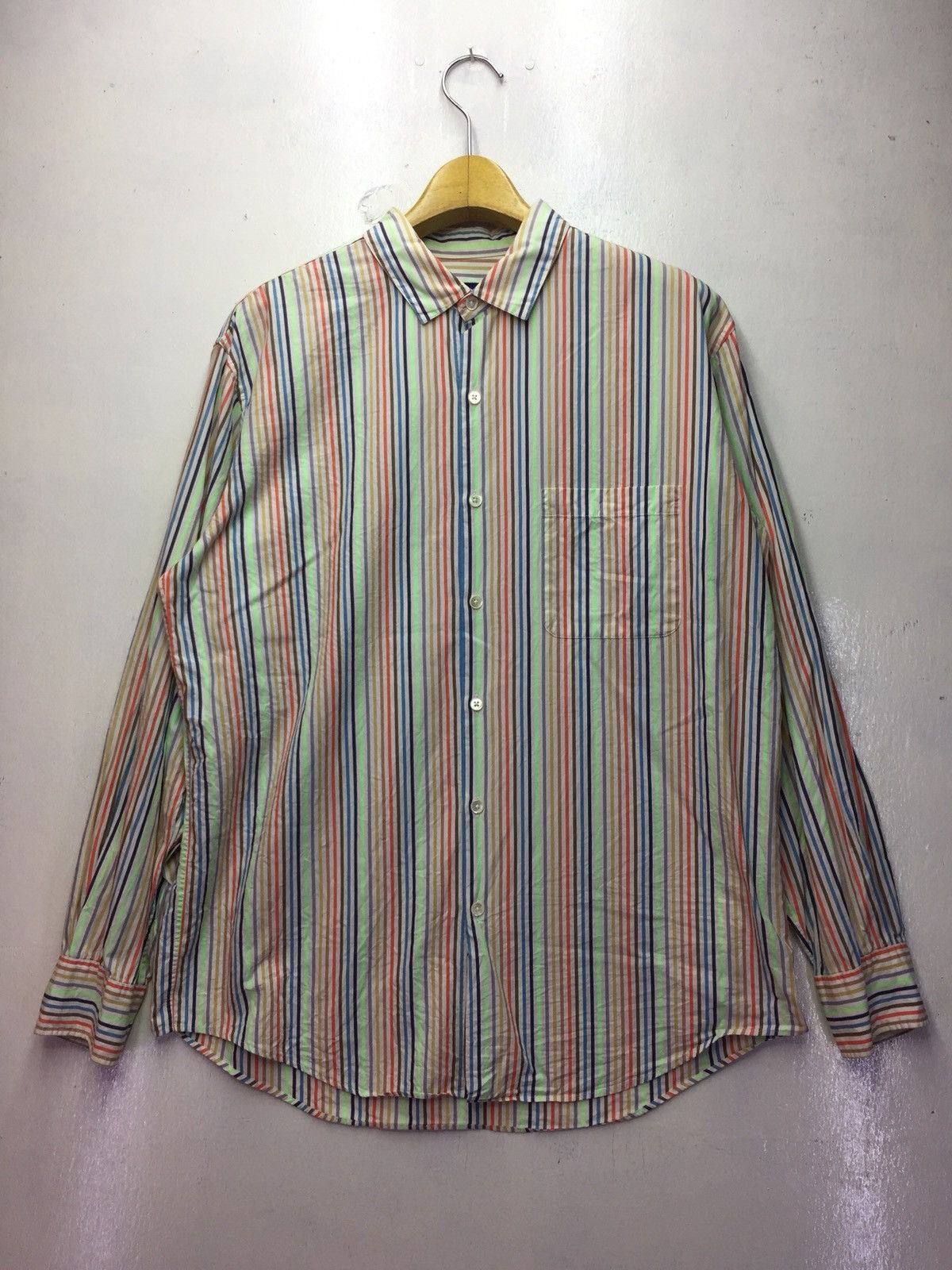 Beams Plus Beams Rainbow Stripe Shirt Made in Japan Size US L / EU 52-54 / 3 - 1 Thumbnail
