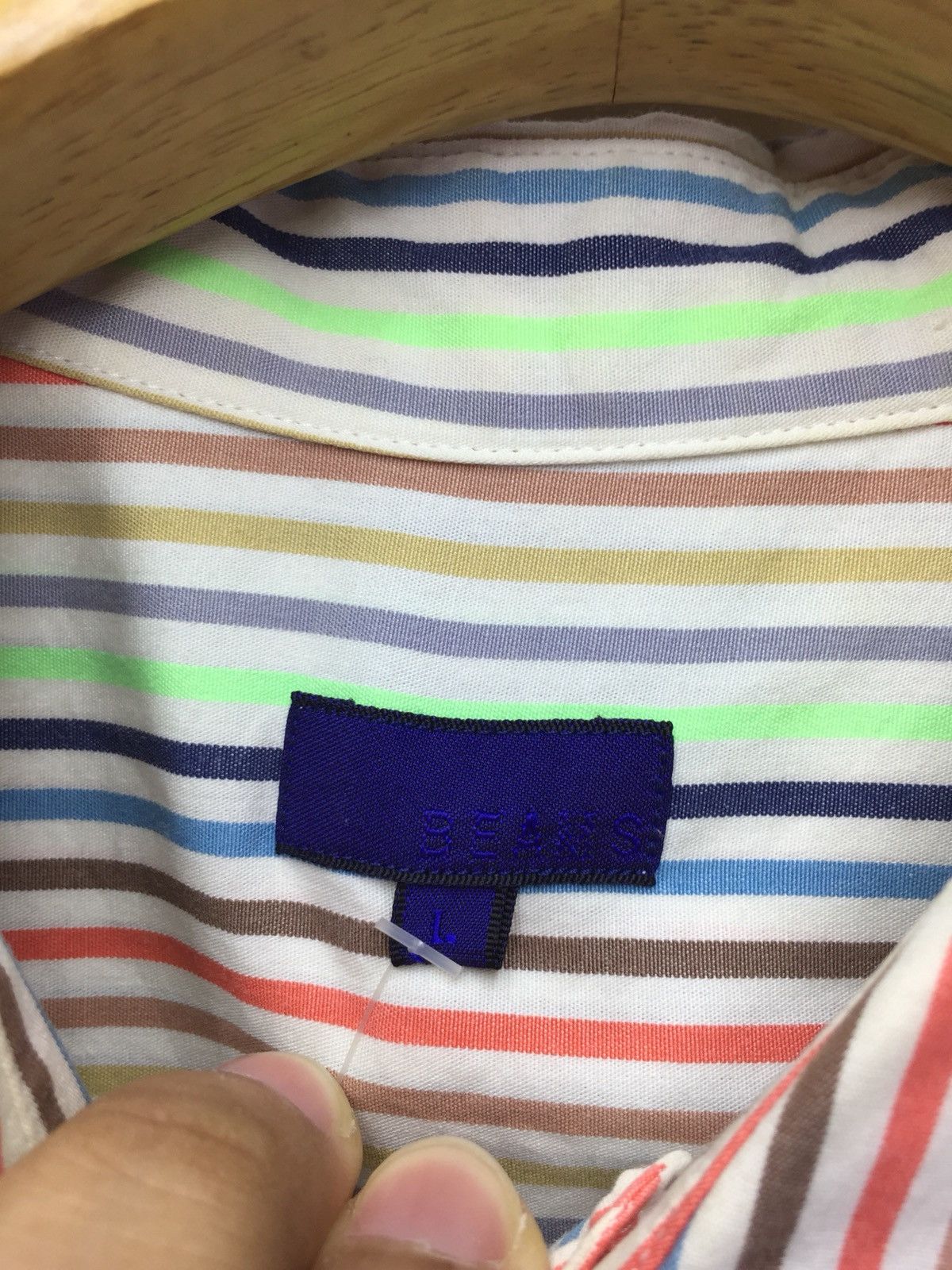 Beams Plus Beams Rainbow Stripe Shirt Made in Japan Size US L / EU 52-54 / 3 - 5 Thumbnail