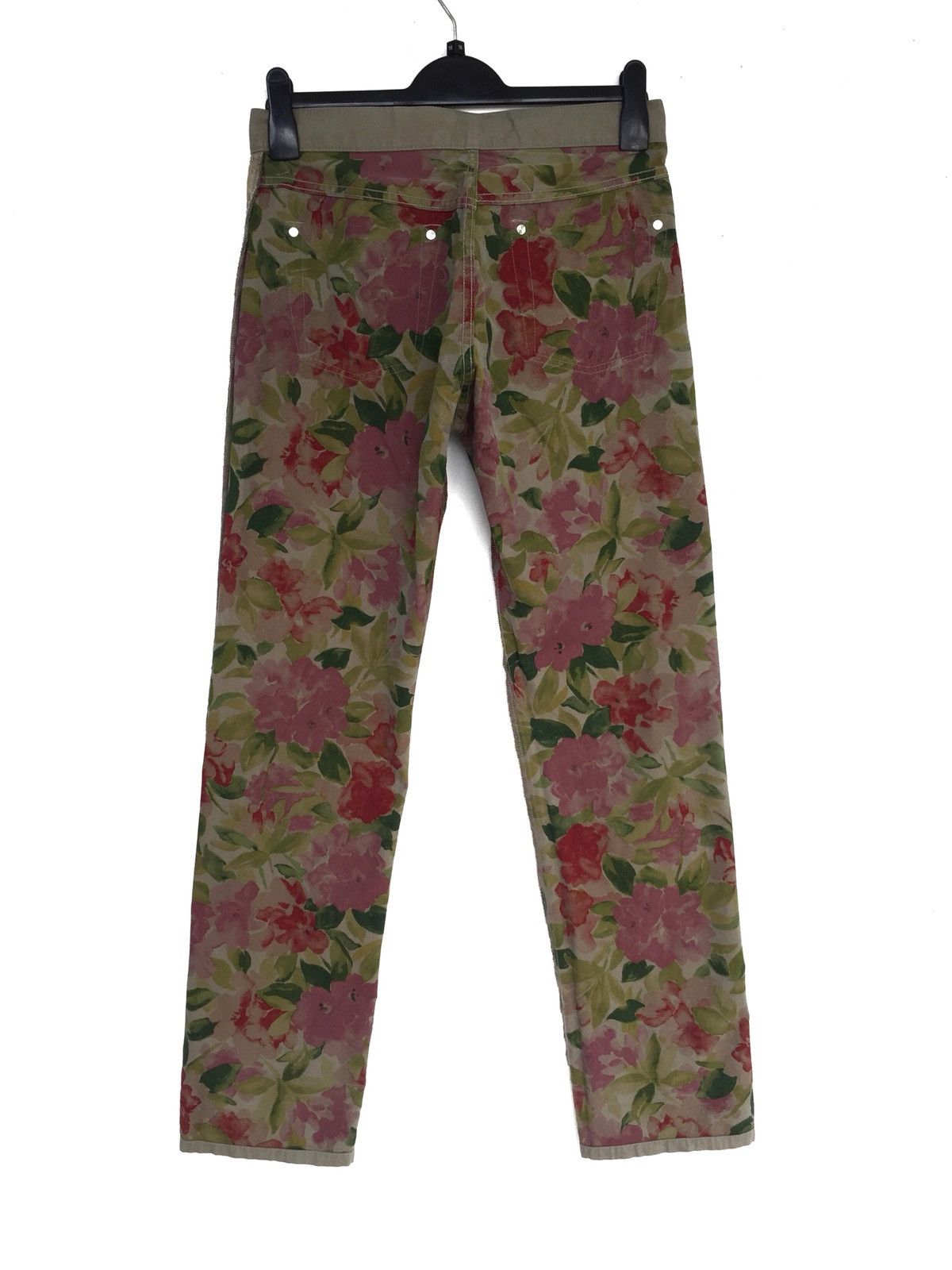 Comme des Garcons Homme GRAIL🔥AW01 Homme Runway Psychedelic Floral Pants Size US 30 / EU 46 - 3 Thumbnail