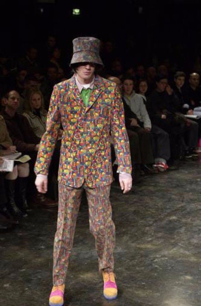 Comme des Garcons Homme GRAIL🔥AW01 Homme Runway Psychedelic Floral Pants Size US 30 / EU 46 - 1 Thumbnail
