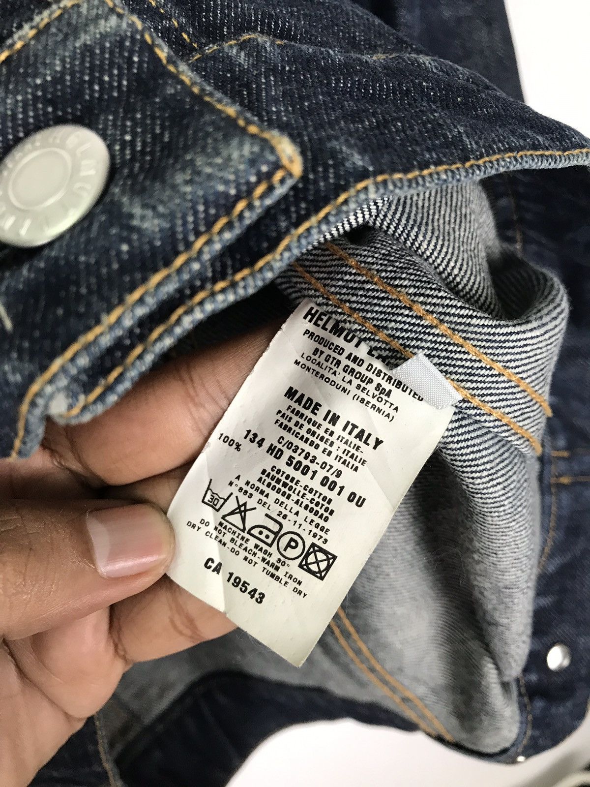 Helmut Lang Vintage Helmut Lang Classic Denim Trucker Jacket Size US S / EU 44-46 / 1 - 7 Thumbnail