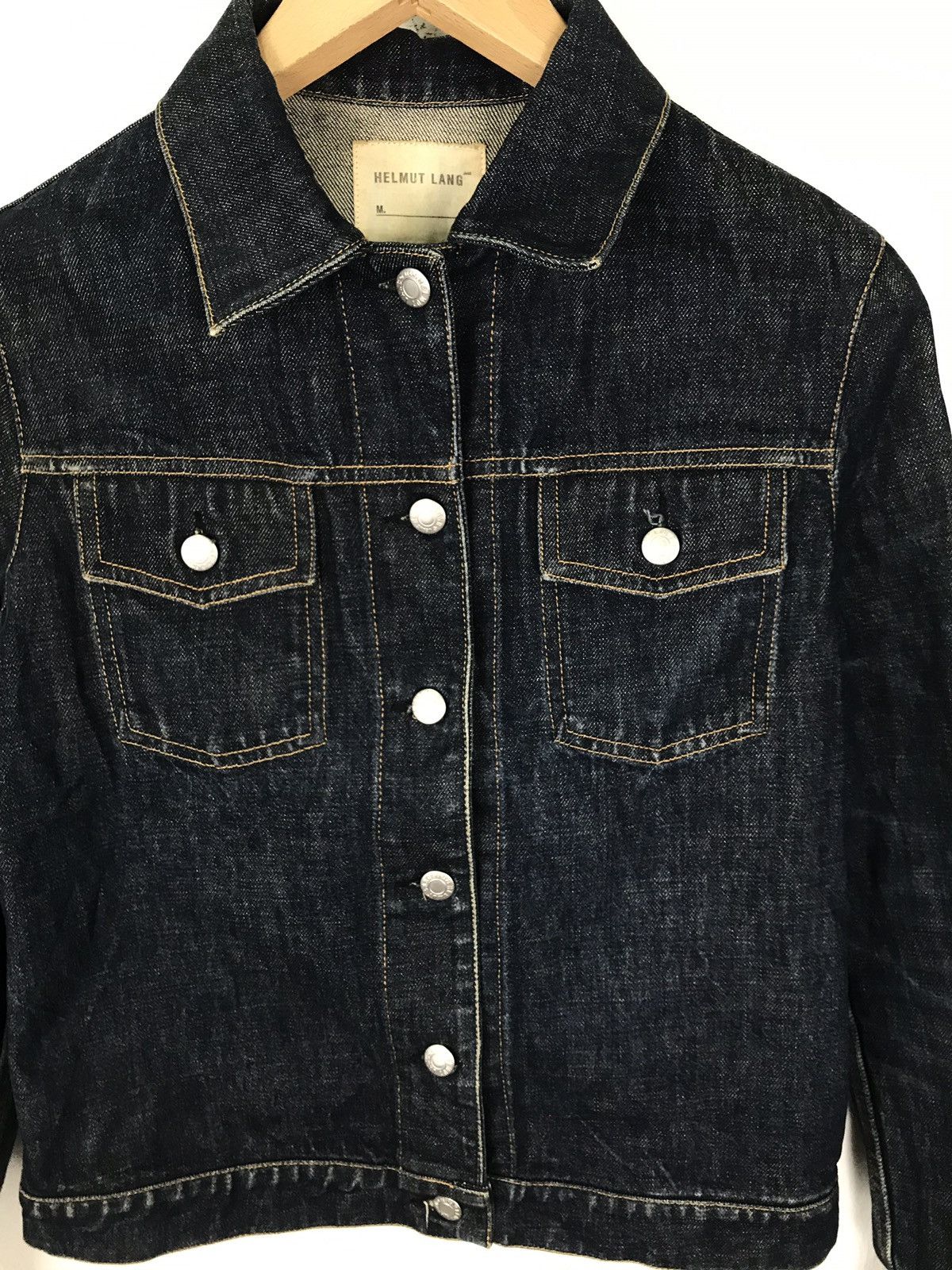 Helmut Lang Vintage Helmut Lang Classic Denim Trucker Jacket Size US S / EU 44-46 / 1 - 4 Thumbnail