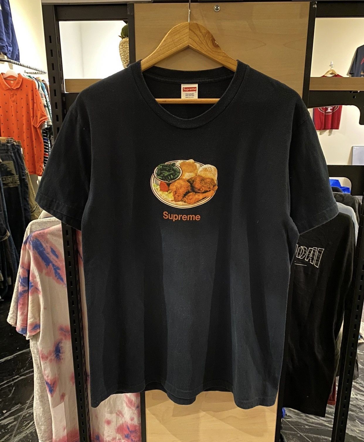 image of Supreme Ss18 Chicken Dinner Tee Black, Men's (Size Medium)