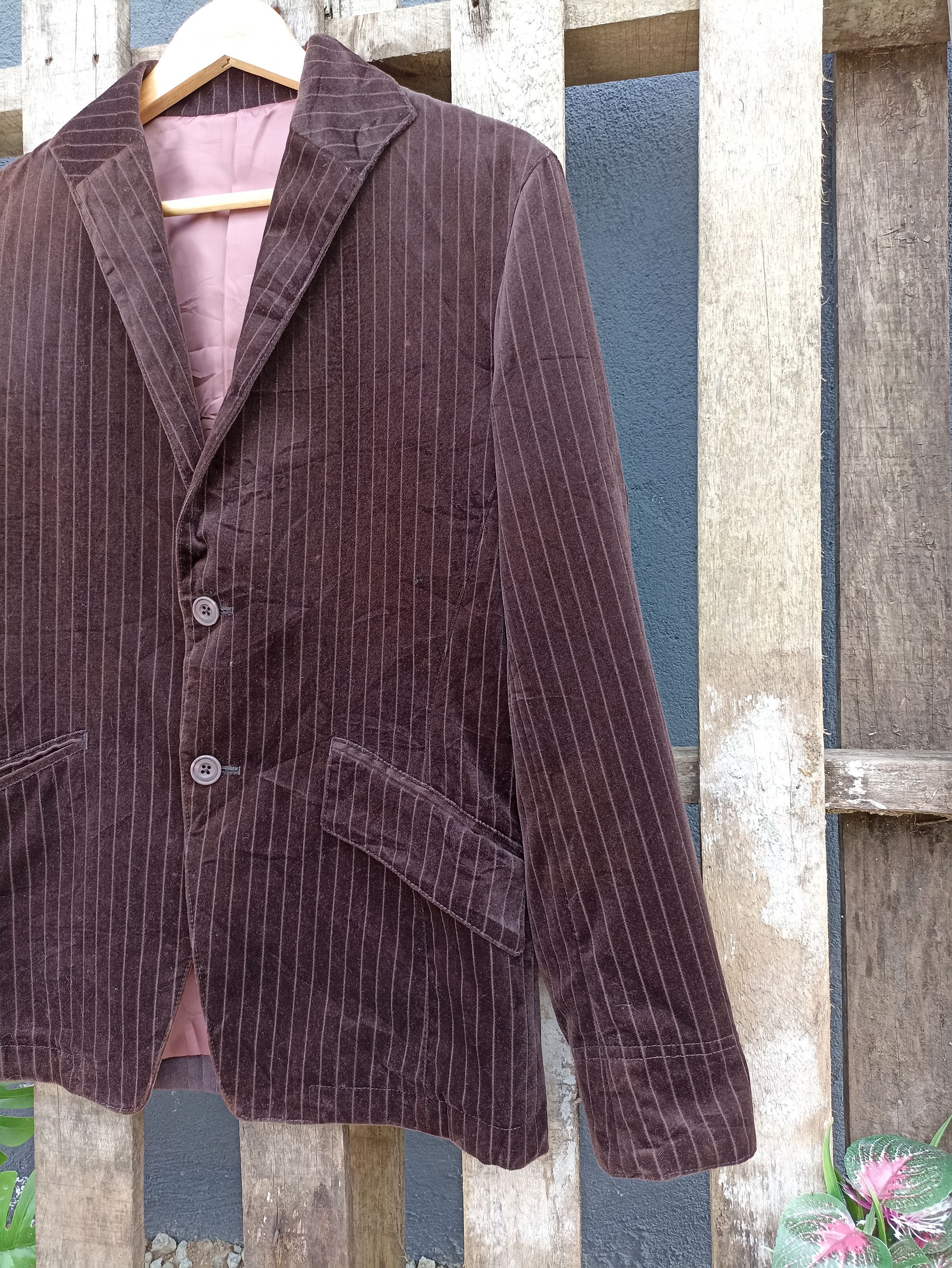 Japanese Brand × Takeo Kikuchi × Vintage Takeo kikuchi valvet blazer Size US M / EU 48-50 / 2 - 2 Thumbnail