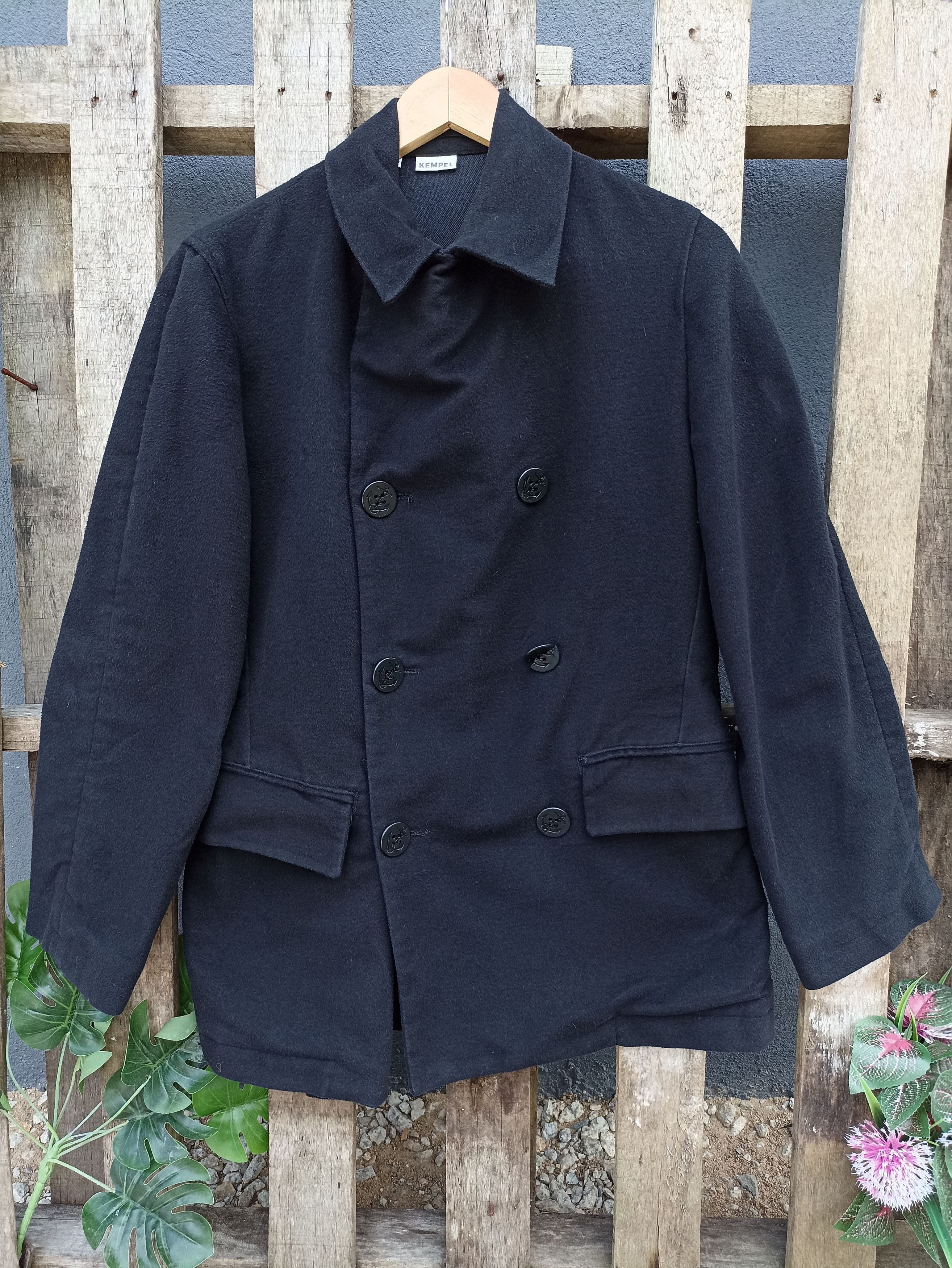 image of Vintage Kempel Cotton Heavy Coat in Black, Men's (Size Small)