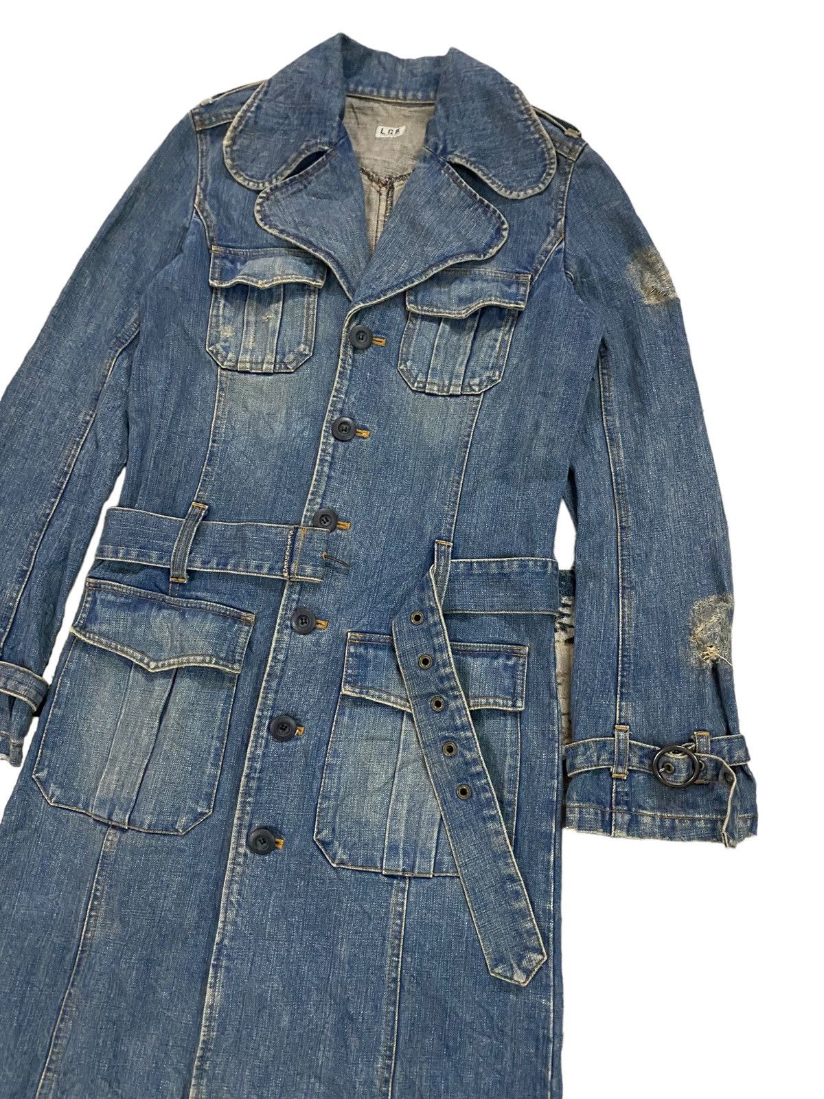 Le Grande Bleu (L.G.B.) Vintage Lgb Le Grande Bleu Distressed Dress Denim Size S / US 4 / IT 40 - 4 Thumbnail