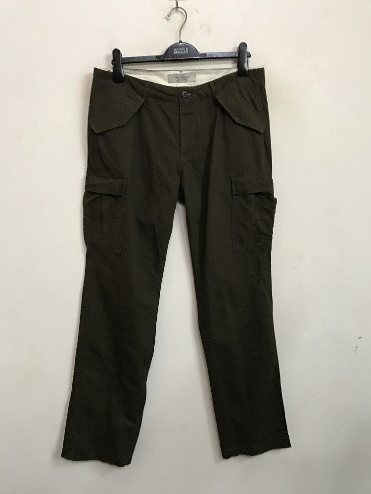 image of Urban Research Doors Urban Research Japan Military Cargo Trouser Pant in Olive Green (Size 34)