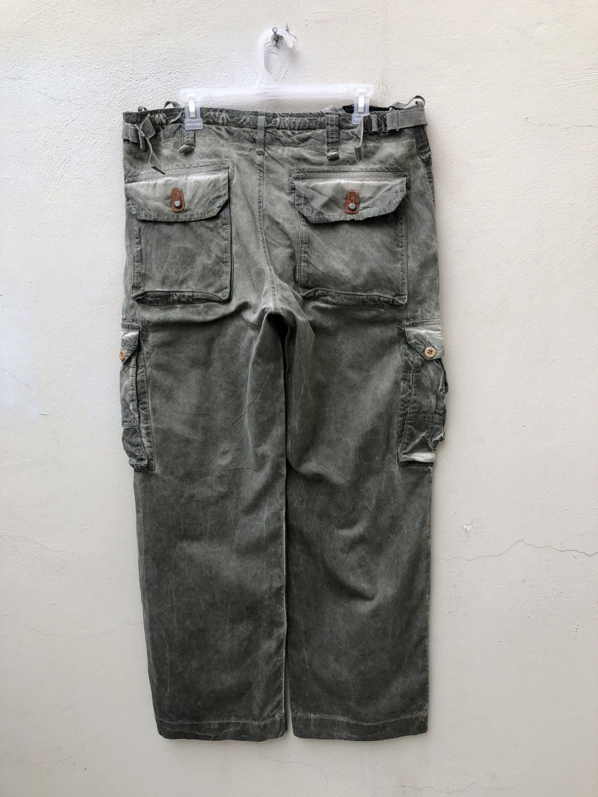 Vintage RARE Baggy Parachute Cargo Waxed Trouser Pant Size US 36 / EU 52 - 13 Thumbnail
