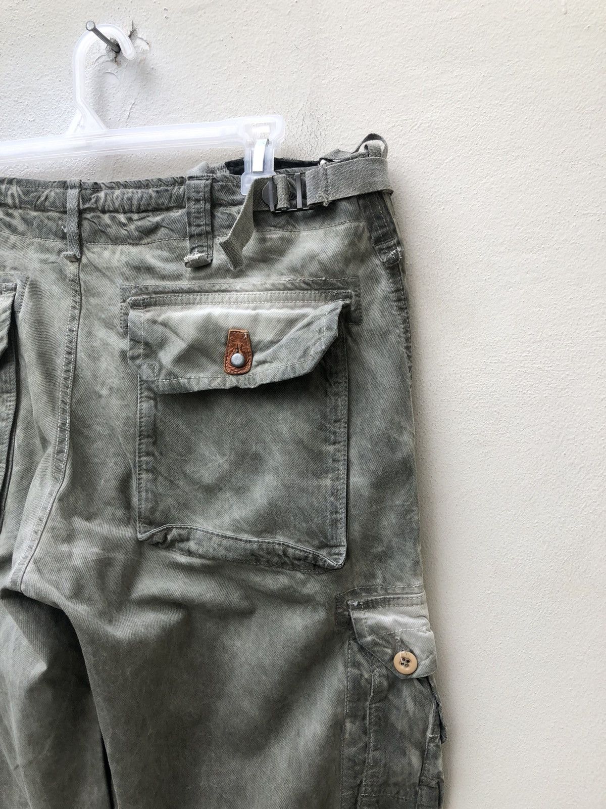 Vintage RARE Baggy Parachute Cargo Waxed Trouser Pant Size US 36 / EU 52 - 16 Thumbnail