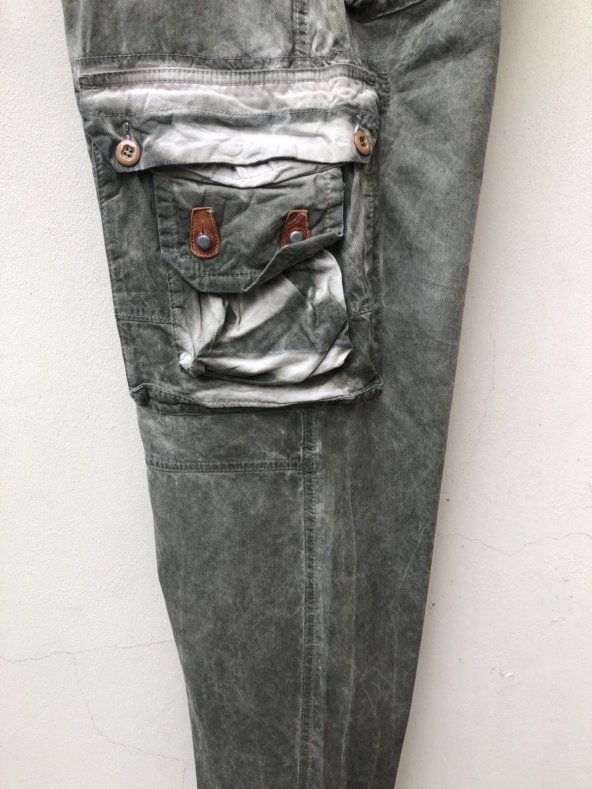 Vintage RARE Baggy Parachute Cargo Waxed Trouser Pant Size US 36 / EU 52 - 20 Thumbnail