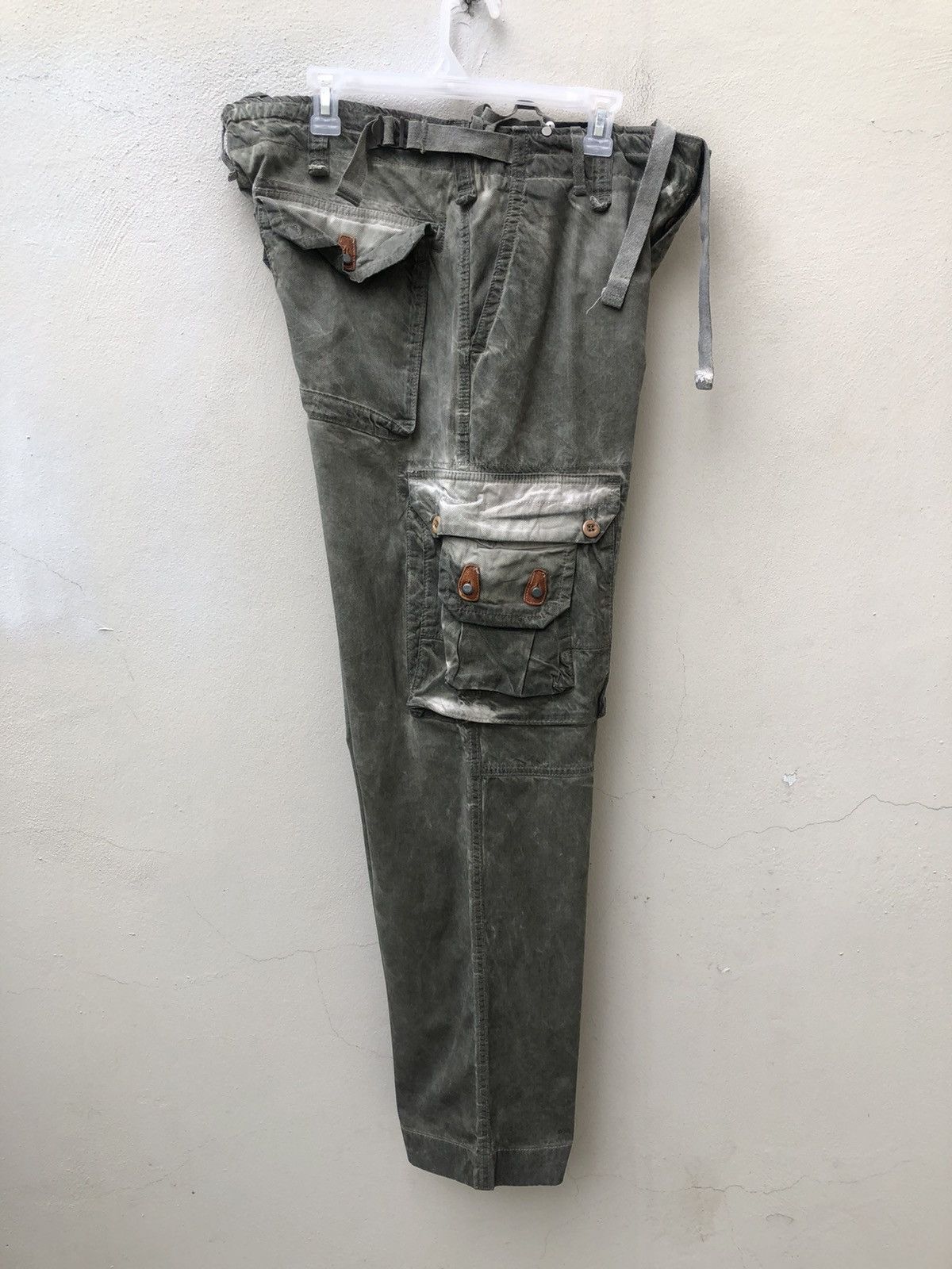 Vintage RARE Baggy Parachute Cargo Waxed Trouser Pant Size US 36 / EU 52 - 21 Thumbnail