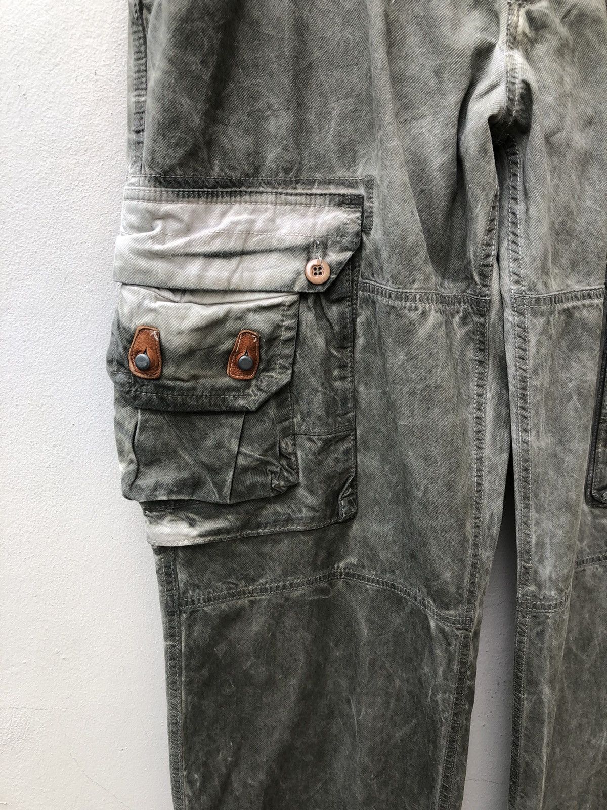 Vintage RARE Baggy Parachute Cargo Waxed Trouser Pant Size US 36 / EU 52 - 8 Thumbnail