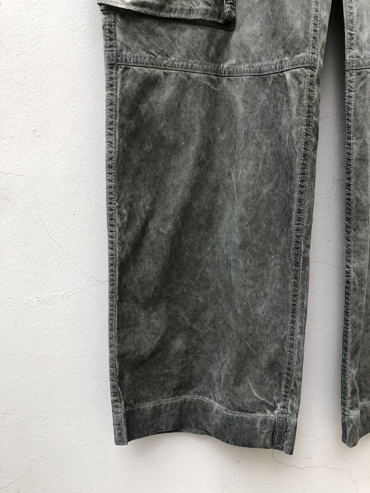 Vintage RARE Baggy Parachute Cargo Waxed Trouser Pant Size US 36 / EU 52 - 9 Thumbnail