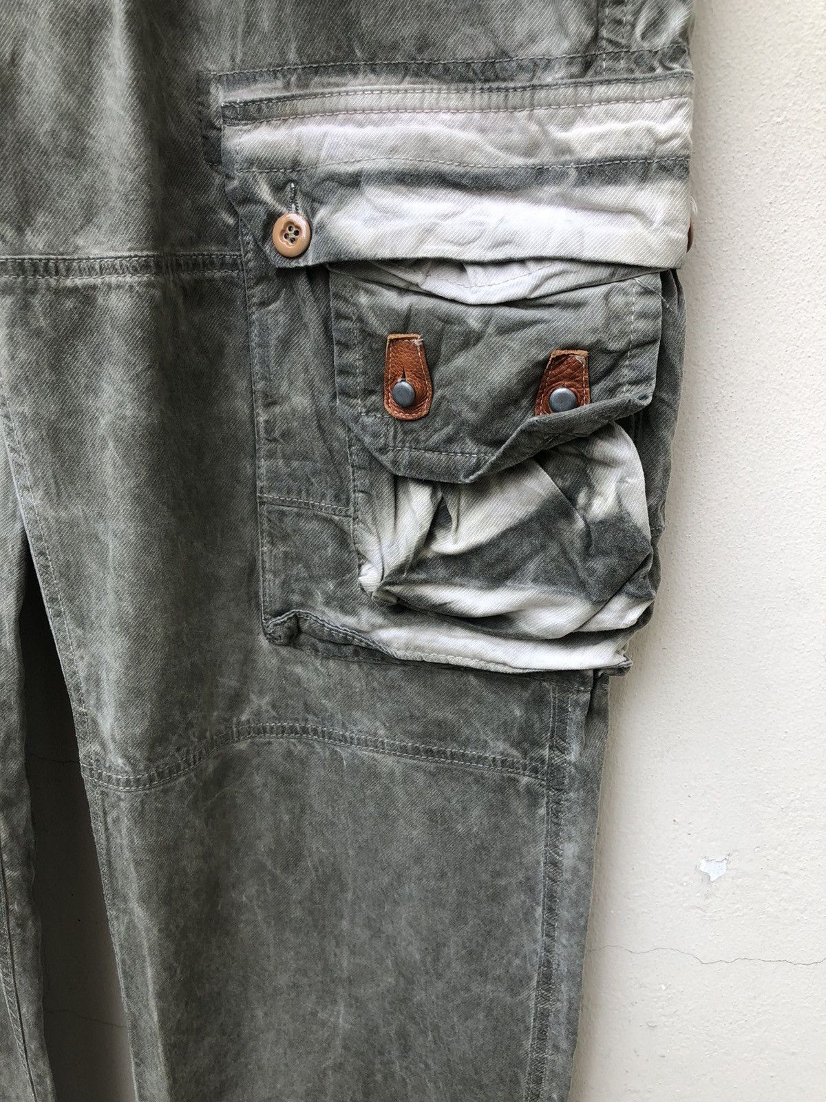Vintage RARE Baggy Parachute Cargo Waxed Trouser Pant Size US 36 / EU 52 - 11 Thumbnail