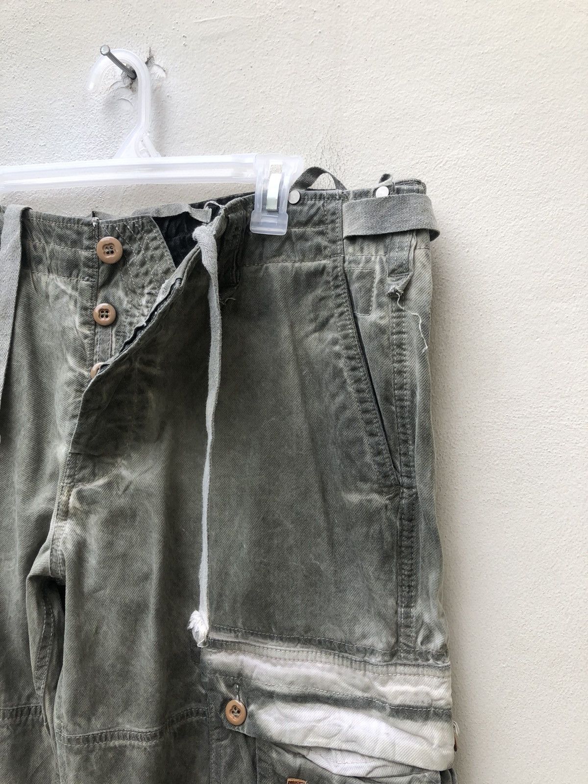 Vintage RARE Baggy Parachute Cargo Waxed Trouser Pant Size US 36 / EU 52 - 10 Thumbnail