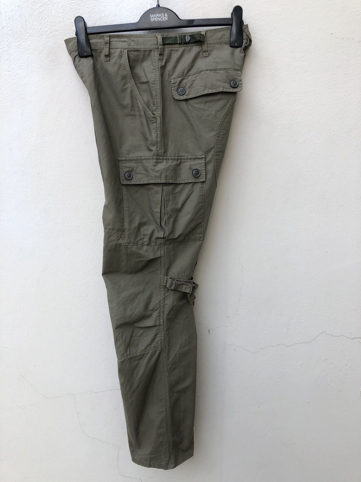 Vintage Klein Plus Homme Parachute Cargo Trouser Pant Size US 30 / EU 46 - 9 Thumbnail