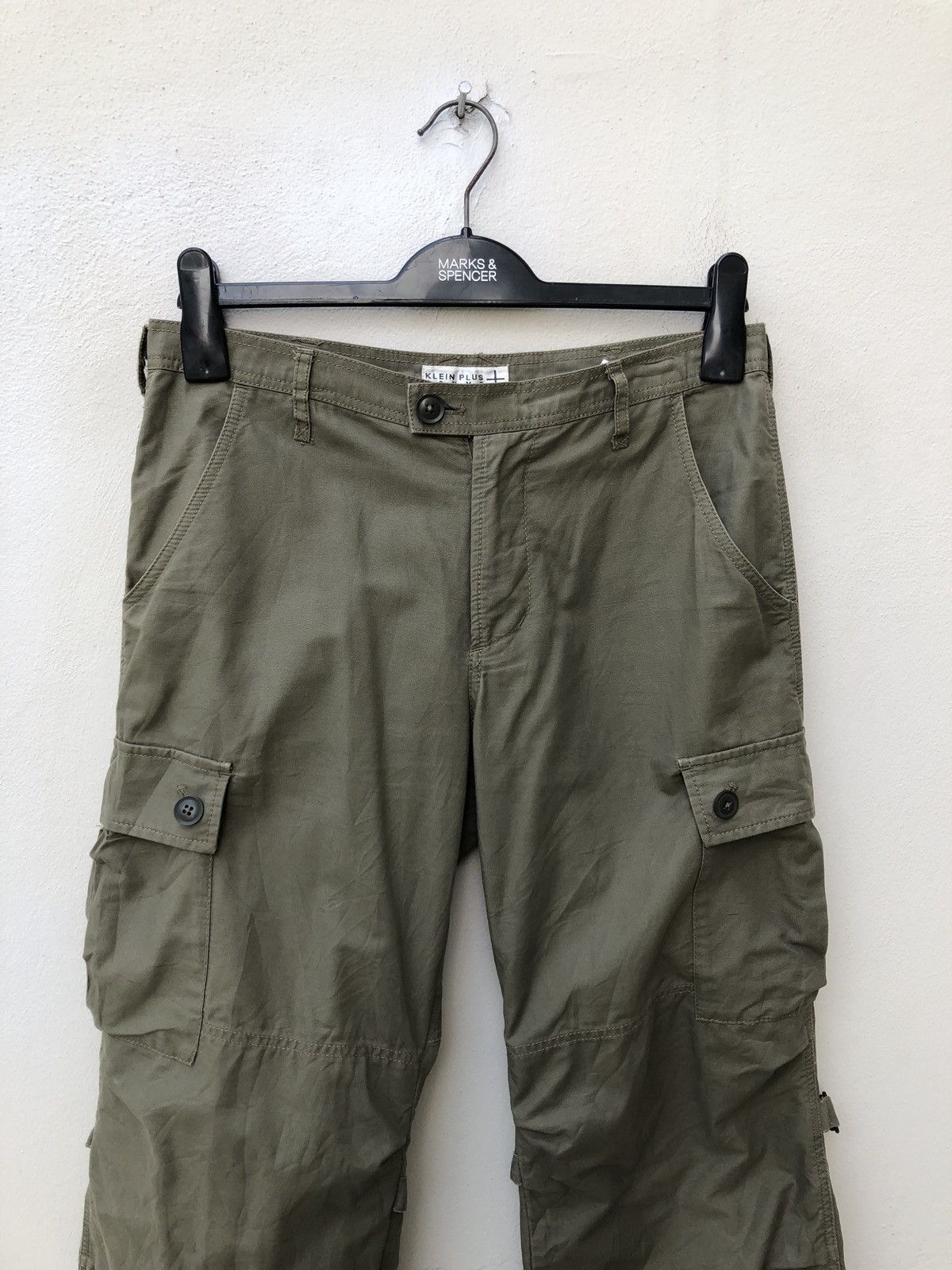 Vintage Klein Plus Homme Parachute Cargo Trouser Pant Size US 30 / EU 46 - 2 Thumbnail