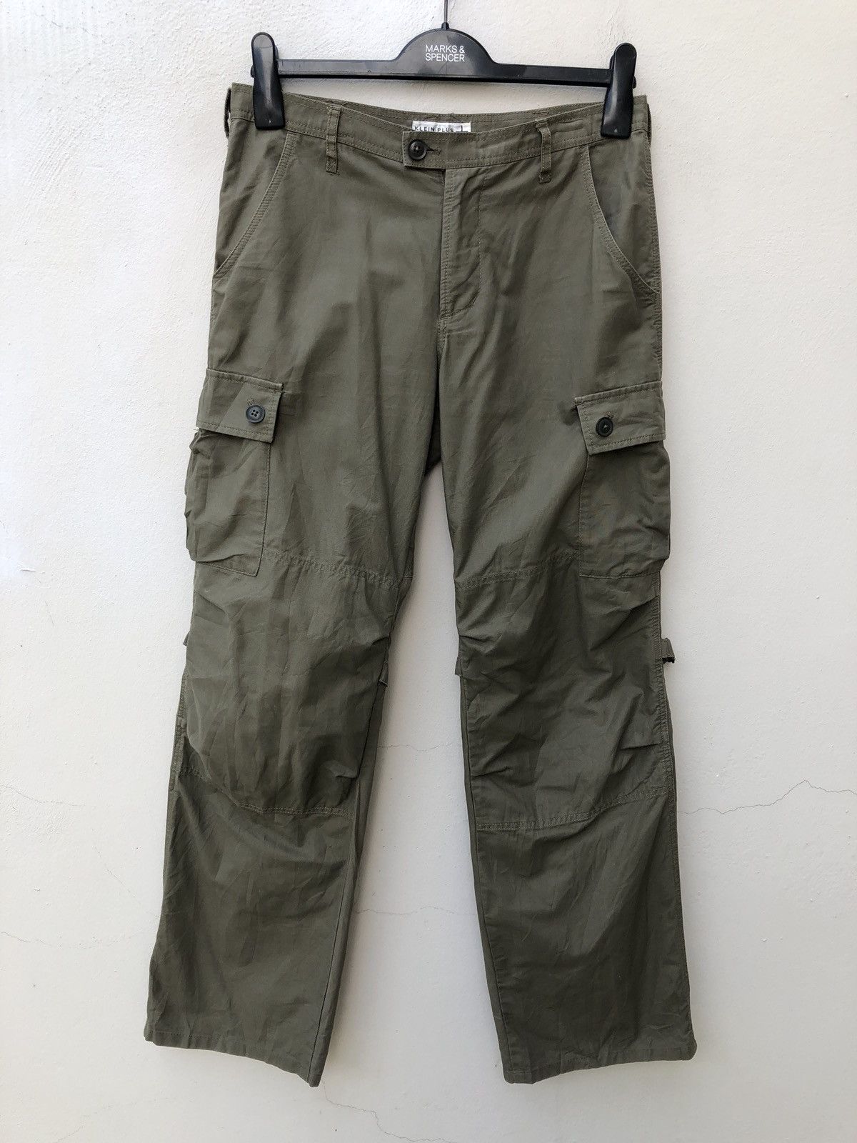 Vintage Klein Plus Homme Parachute Cargo Trouser Pant Size US 30 / EU 46 - 1 Thumbnail