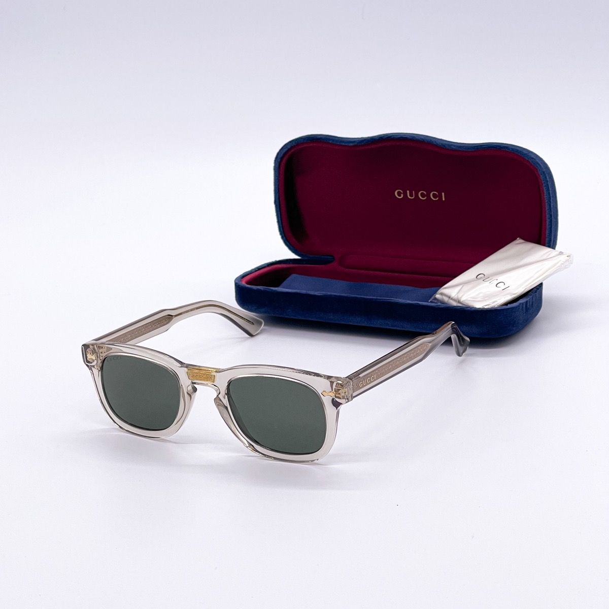 Pre-owned Gucci New  Gg0182s 007 Sunglasses  In Green