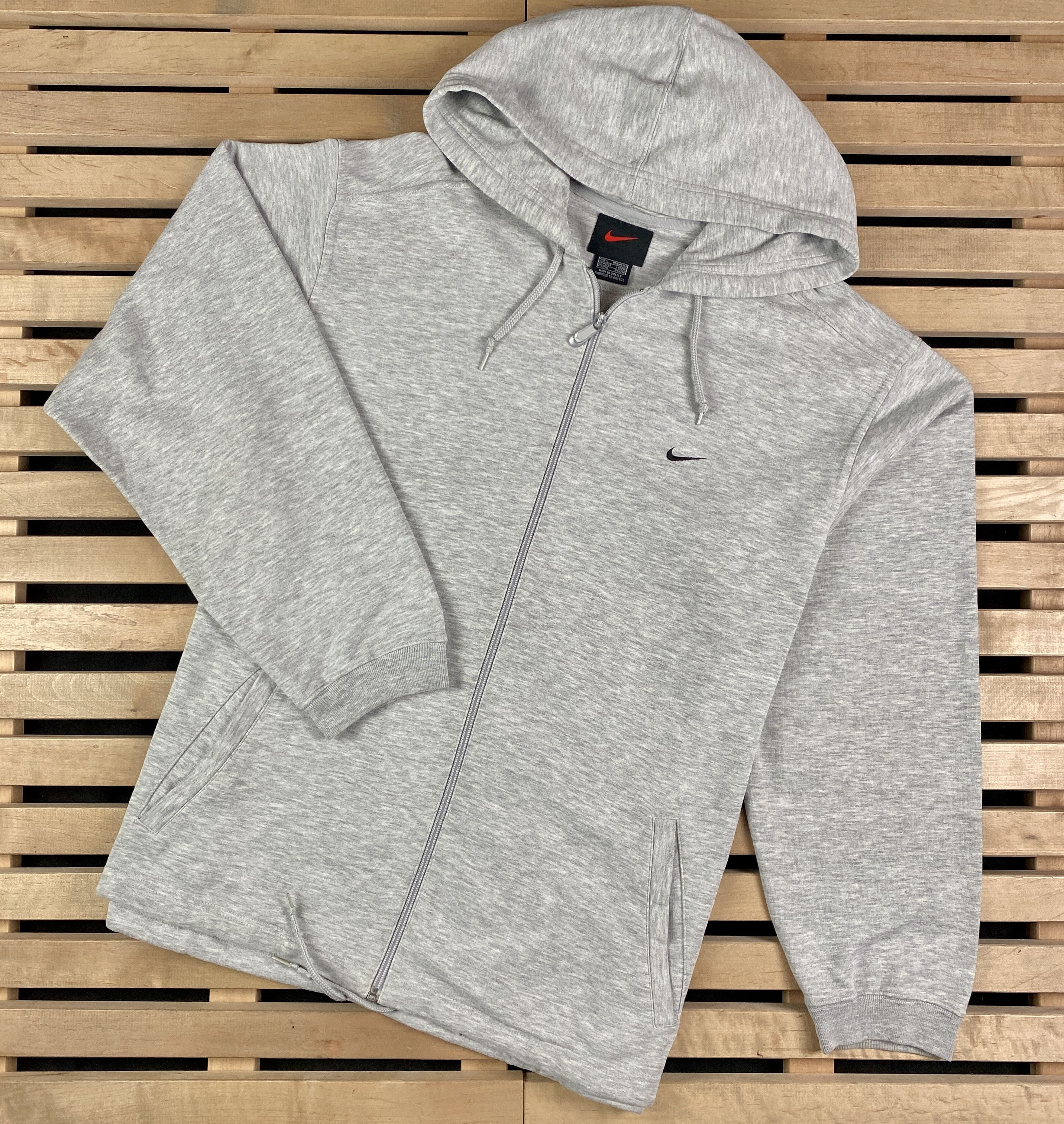 Nike × Vintage Mens Hoodies Full Zip Nike Vintage Swoosh Size L Size US L / EU 52-54 / 3 - 1 Thumbnail