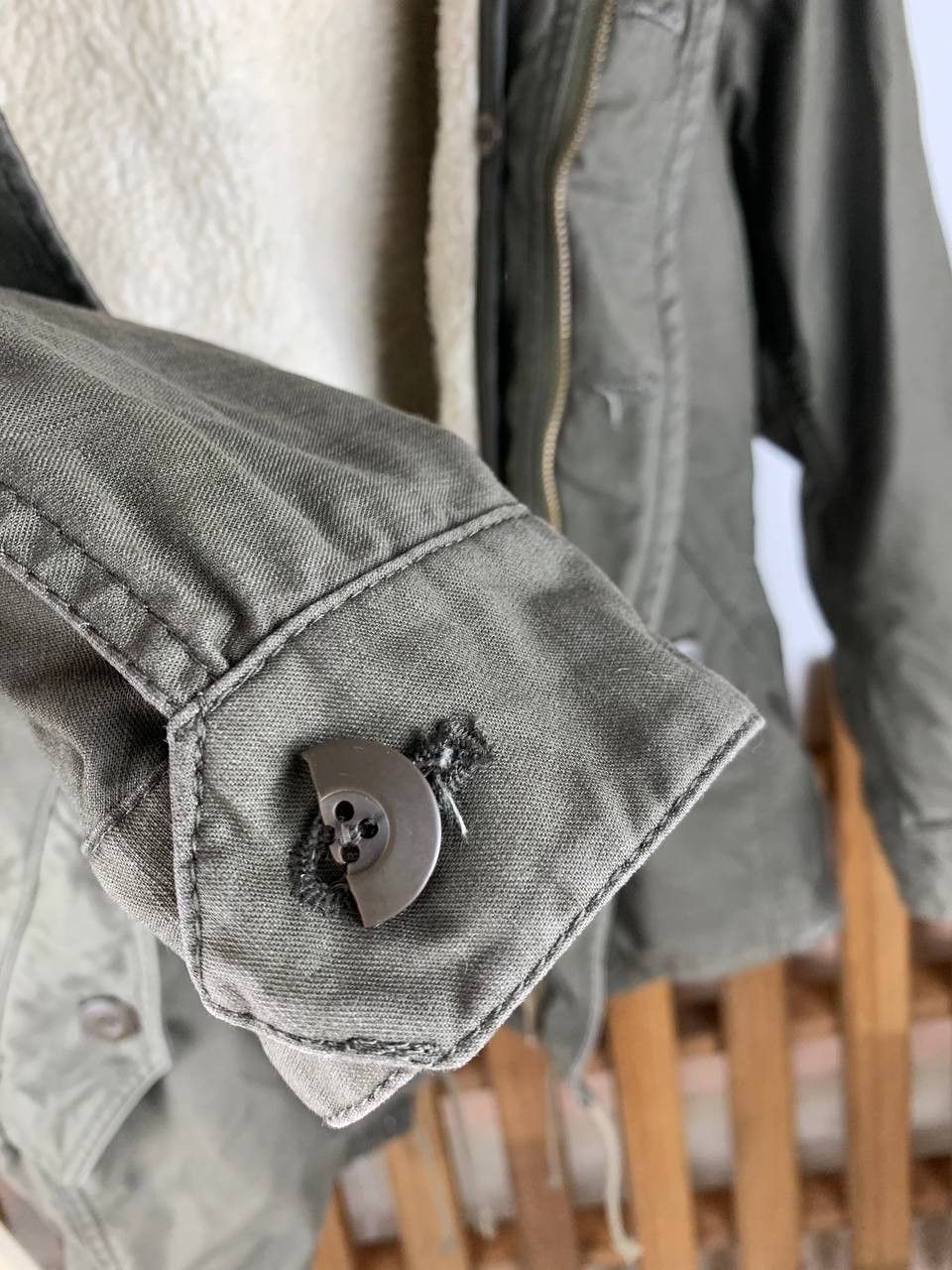 Global Work Mink Fur Parka Detachable Sherpa Lining Olive N-3B Style Size US S / EU 44-46 / 1 - 7 Thumbnail
