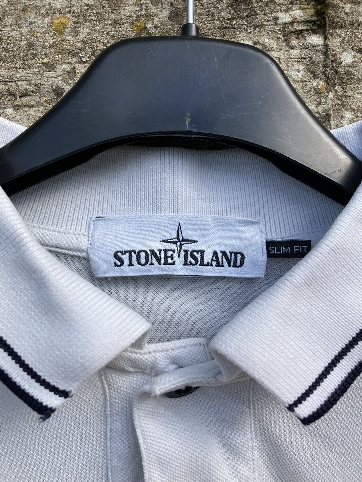 Stone Island SLIM FIT POLO WHITE Size US L / EU 52-54 / 3 - 4 Thumbnail