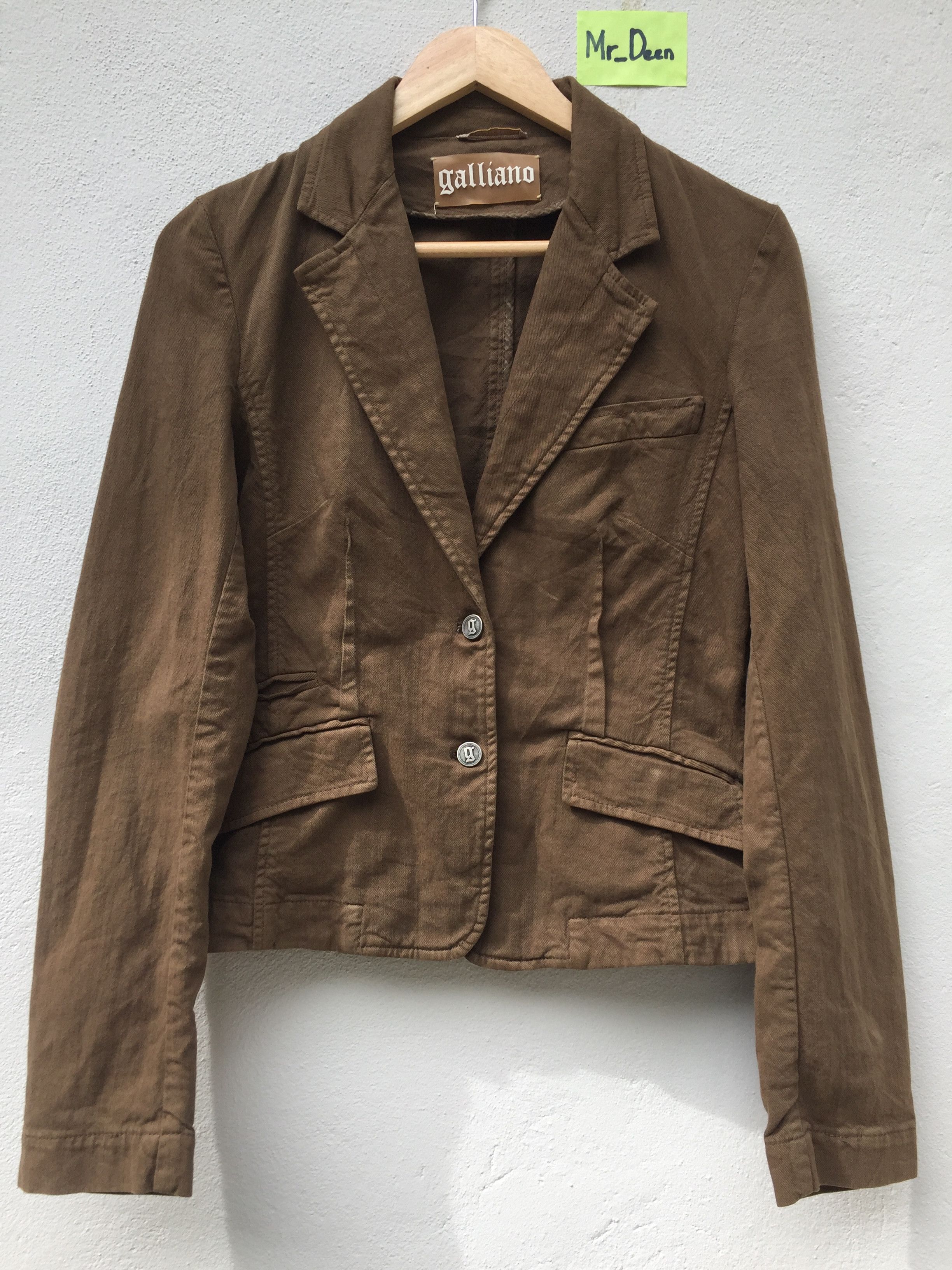image of John Galliano Denim Jacket in Saddie Brown, Men's (Size Small)